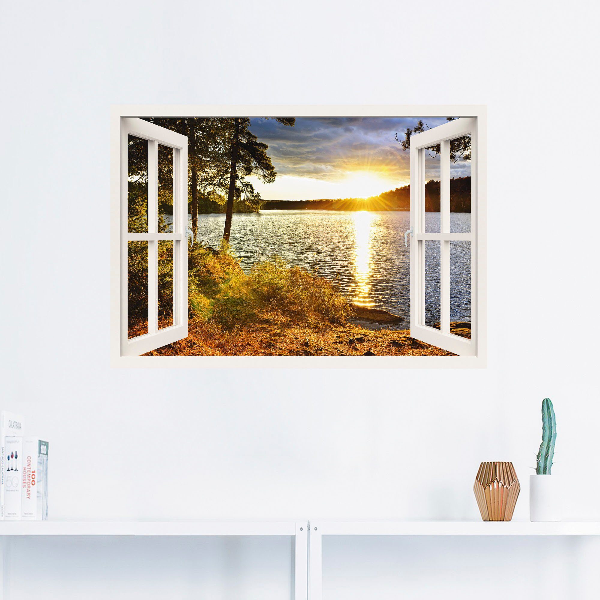 Artland Artprint Zonsondergang in Algonquin park als artprint op linnen, poster, muursticker in verschillende maten