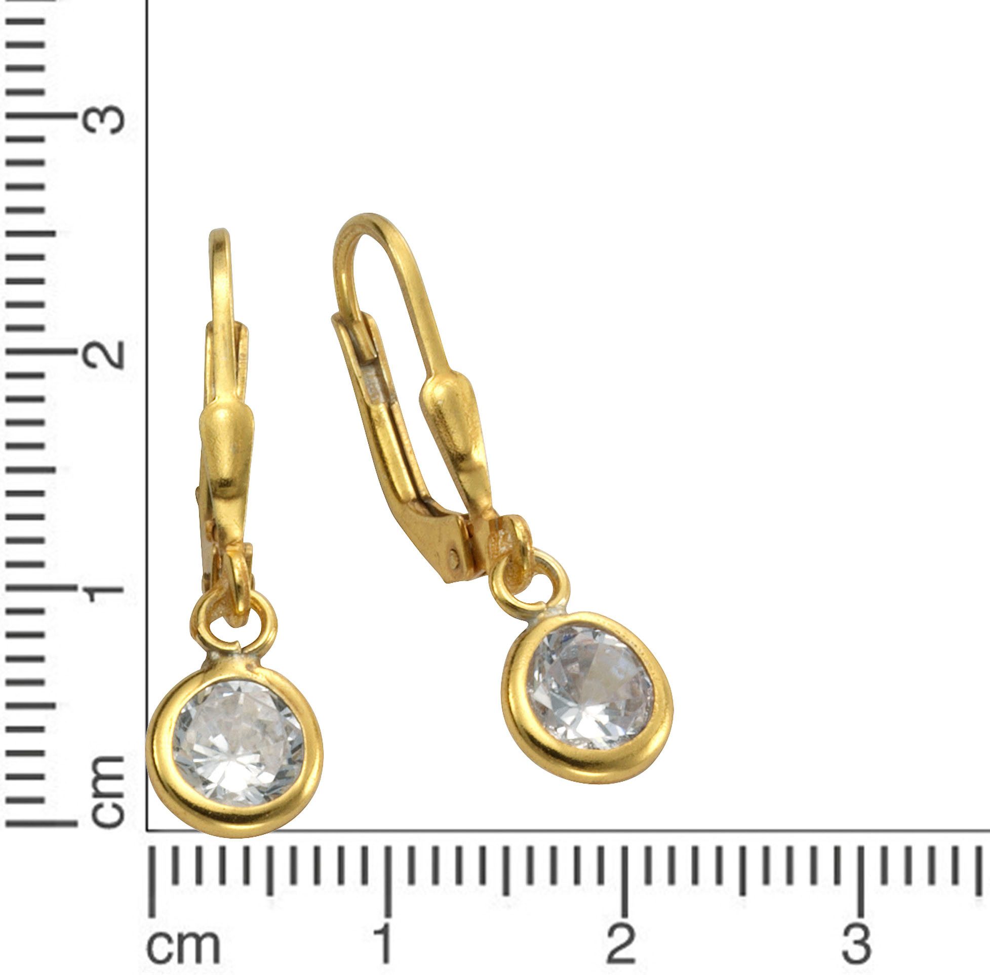 Firetti Paar oorhangers Sieraad Geschenk, Oorbellen Solitair, Zilver 925