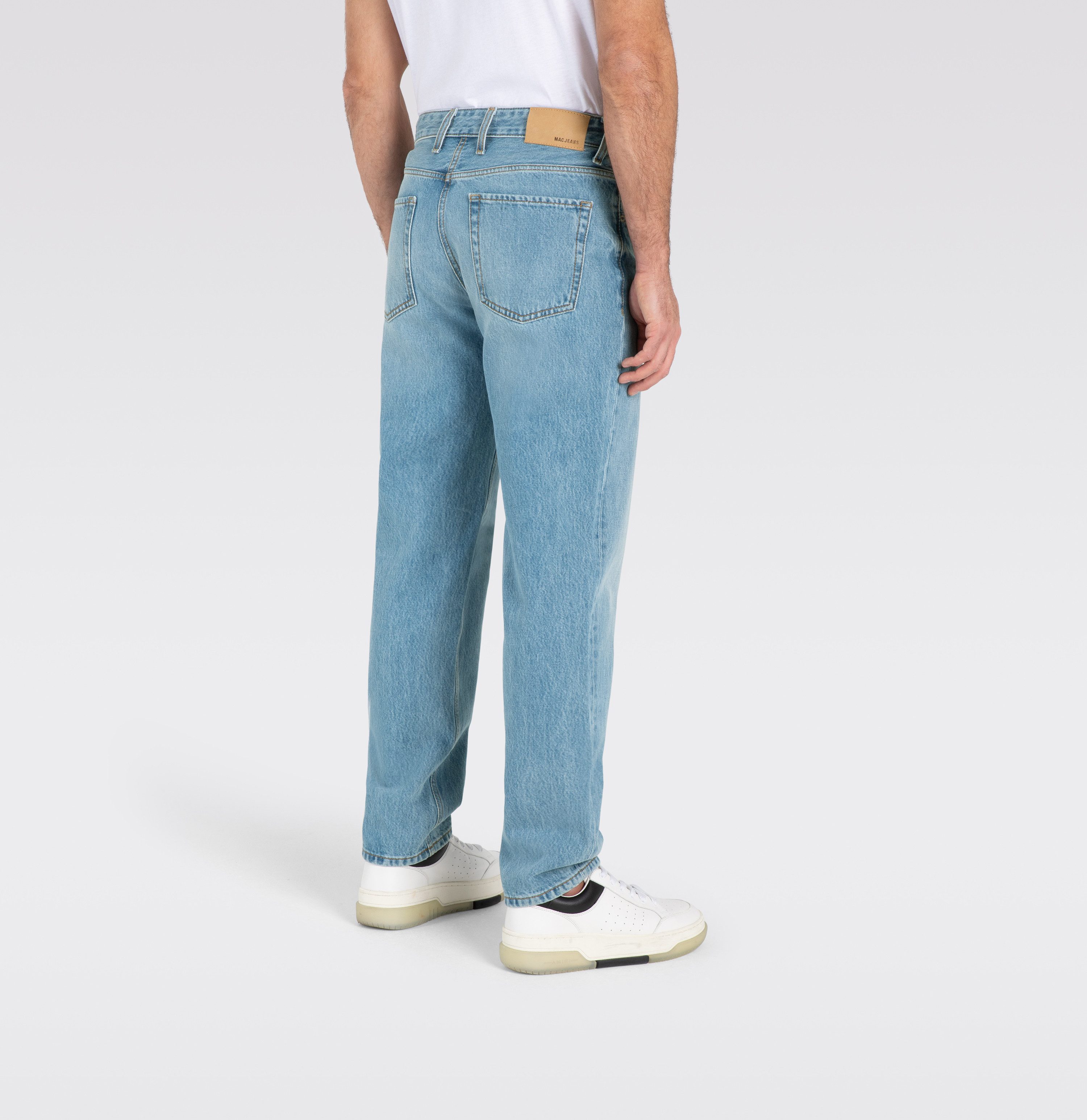 MAC 5-pocket jeans Rick met contrasterende stiksels