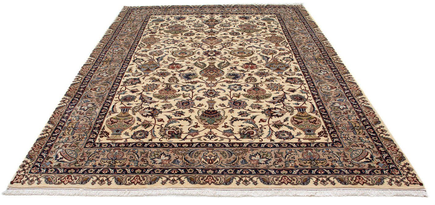 morgenland Wollen kleed Kaschmar bloemmotief beige 290 x 200 cm Uniek exemplaar met certificaat