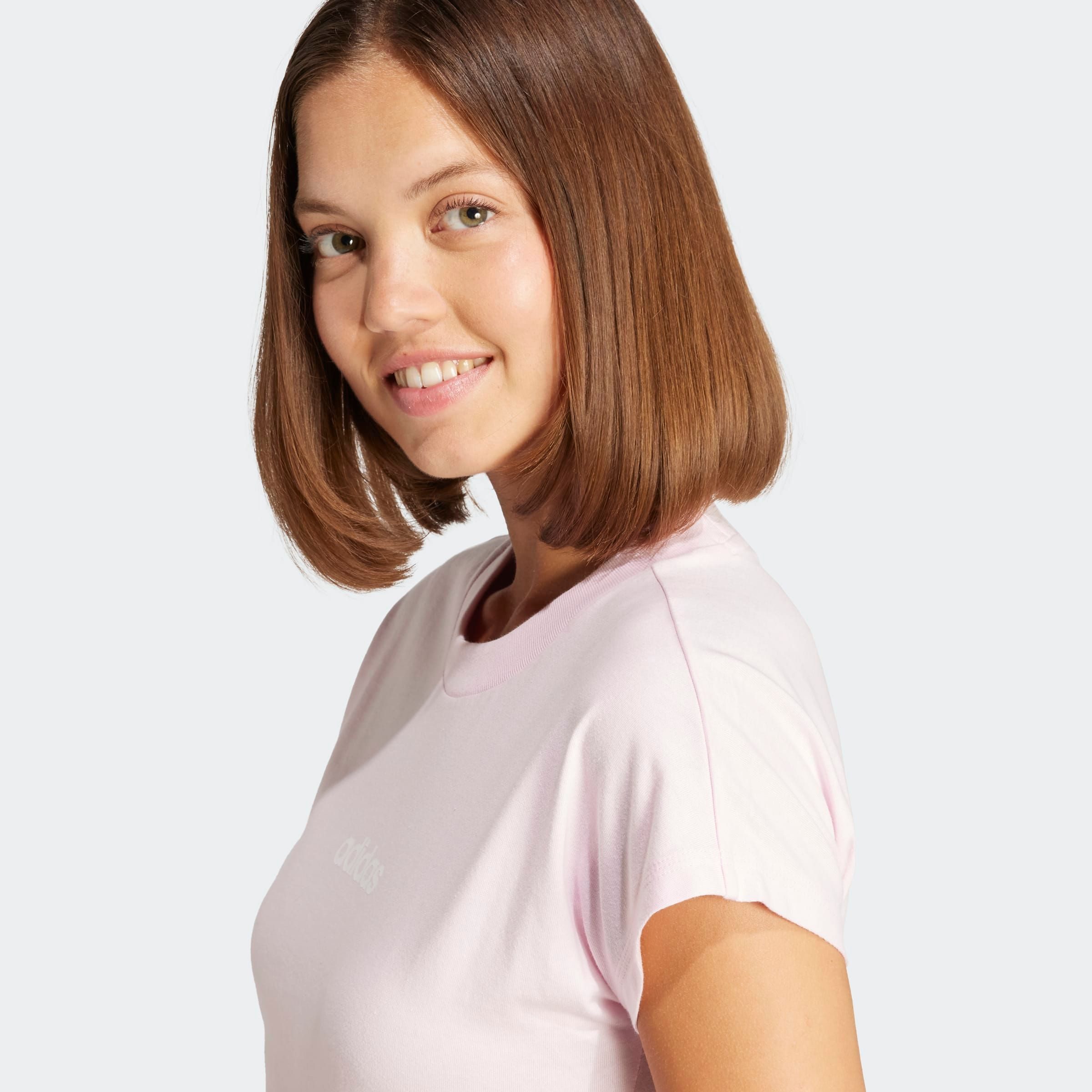 adidas Sportswear T-shirt W LIN SJ T Basic T-shirt van zacht materiaal