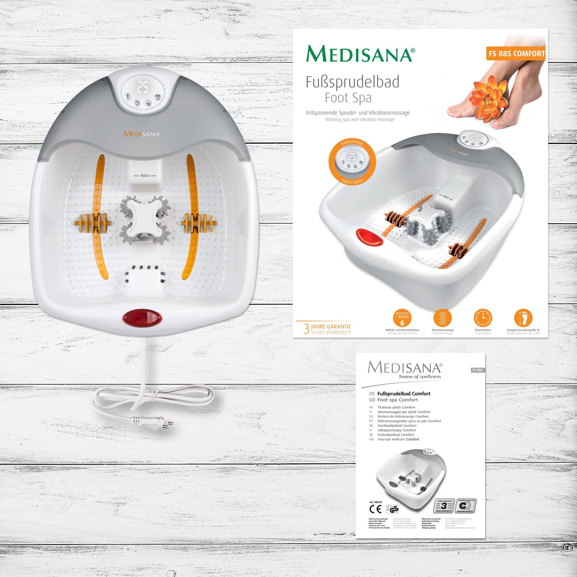 Medisana Voetbad FS885 (set, 3-delig)