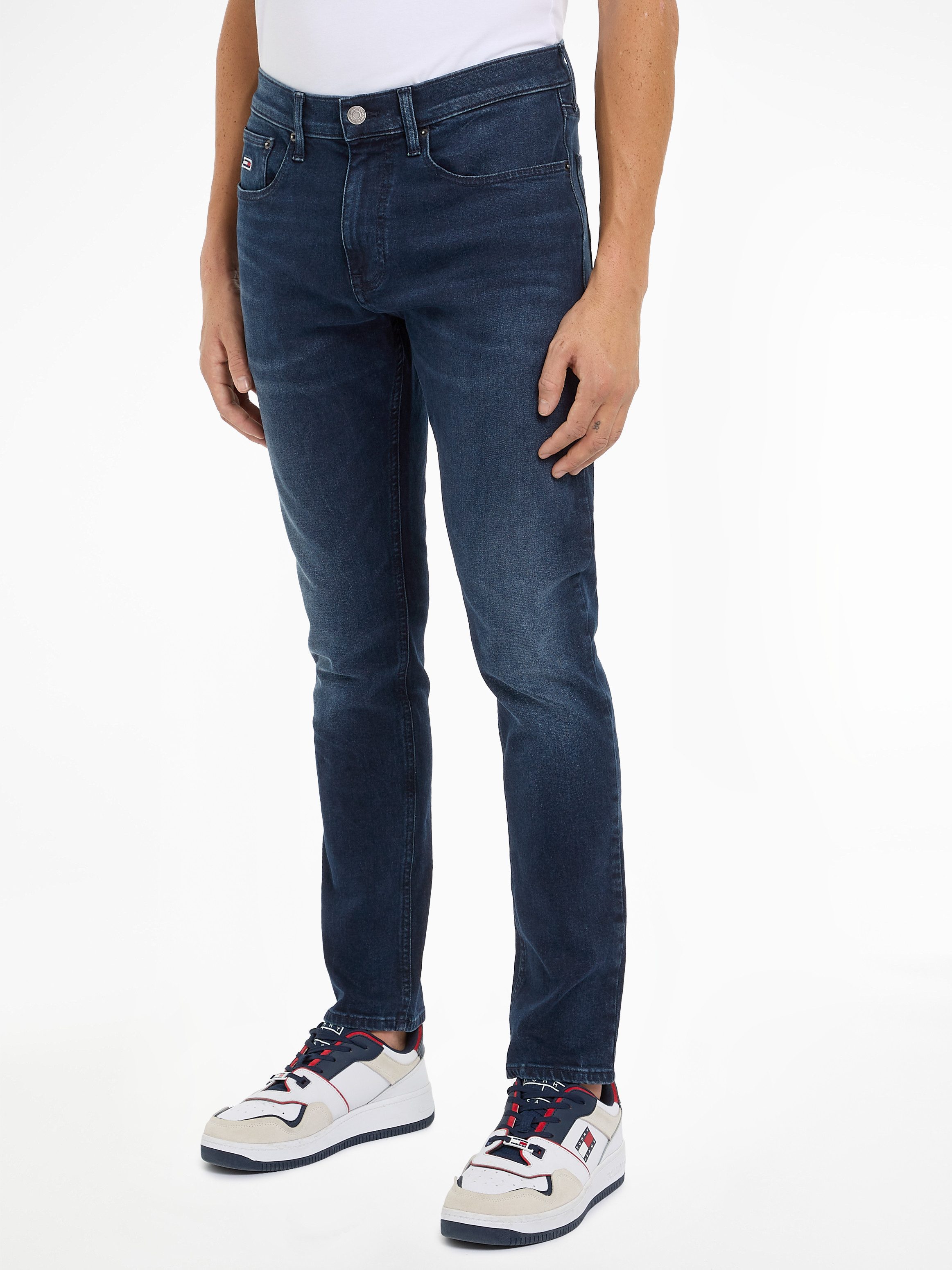 TOMMY JEANS Slim fit jeans AUSTIN SLIM TPRD smal toelopende pijpen heren slim fit jeans maat 33 blauw