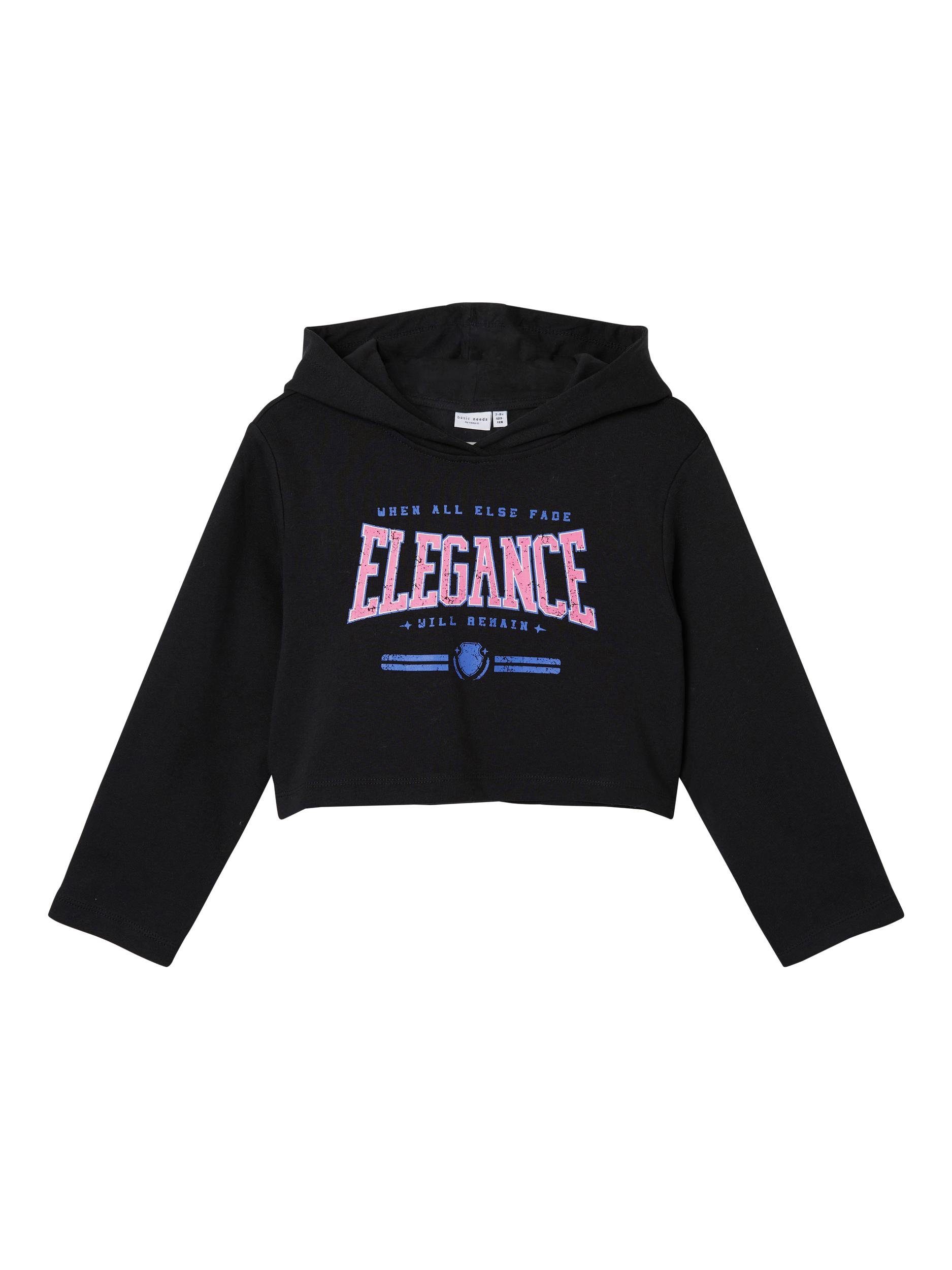 Name It Hoodie NKFVIALA LS SHORT BOXY SWEAT WH BRU N1