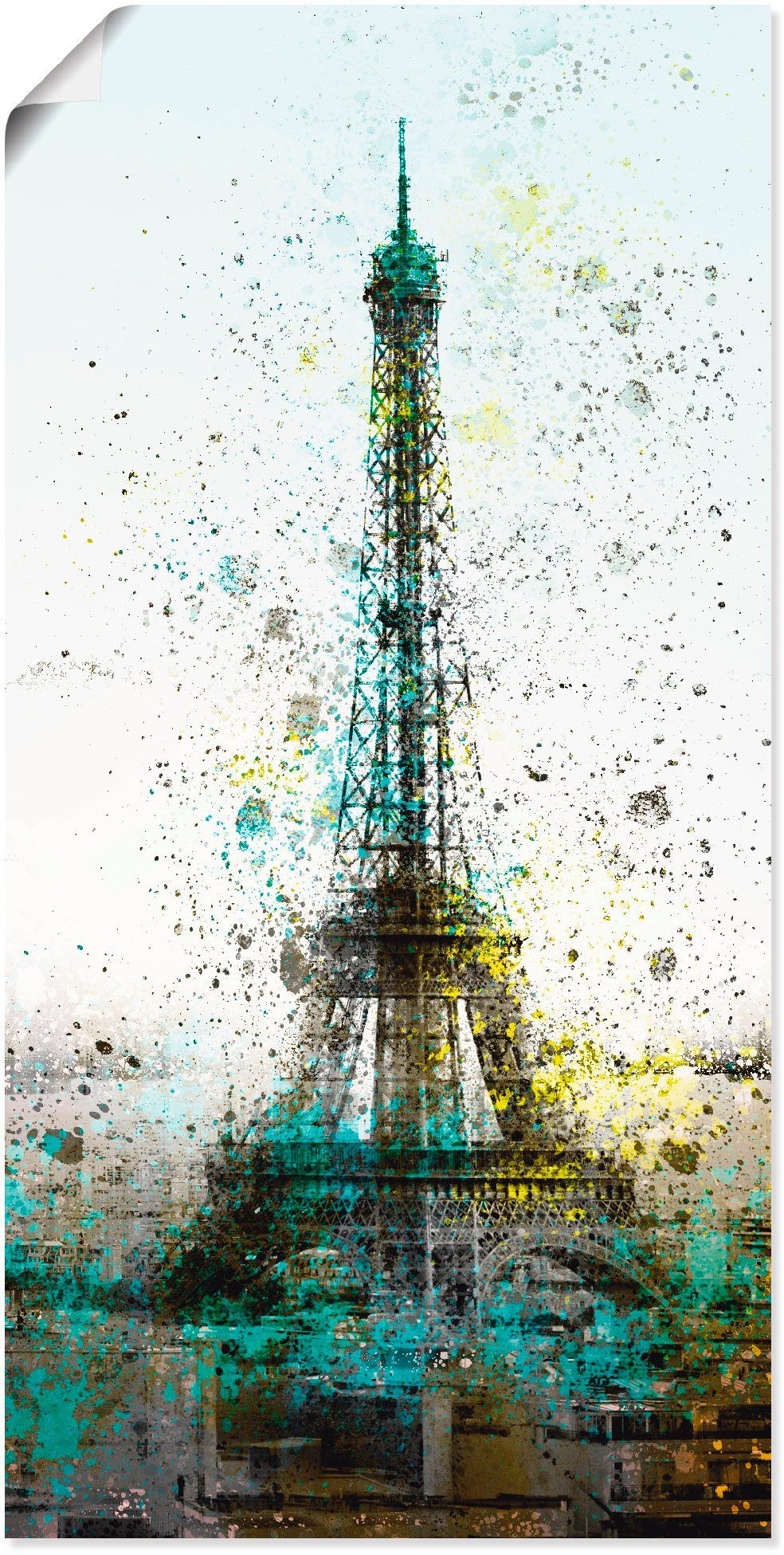 Artland Artprint Parijs Eiffeltoren I in vele afmetingen & productsoorten - artprint van aluminium / artprint voor buiten, artprint op linnen, poster, muursticker / wandfolie ook g