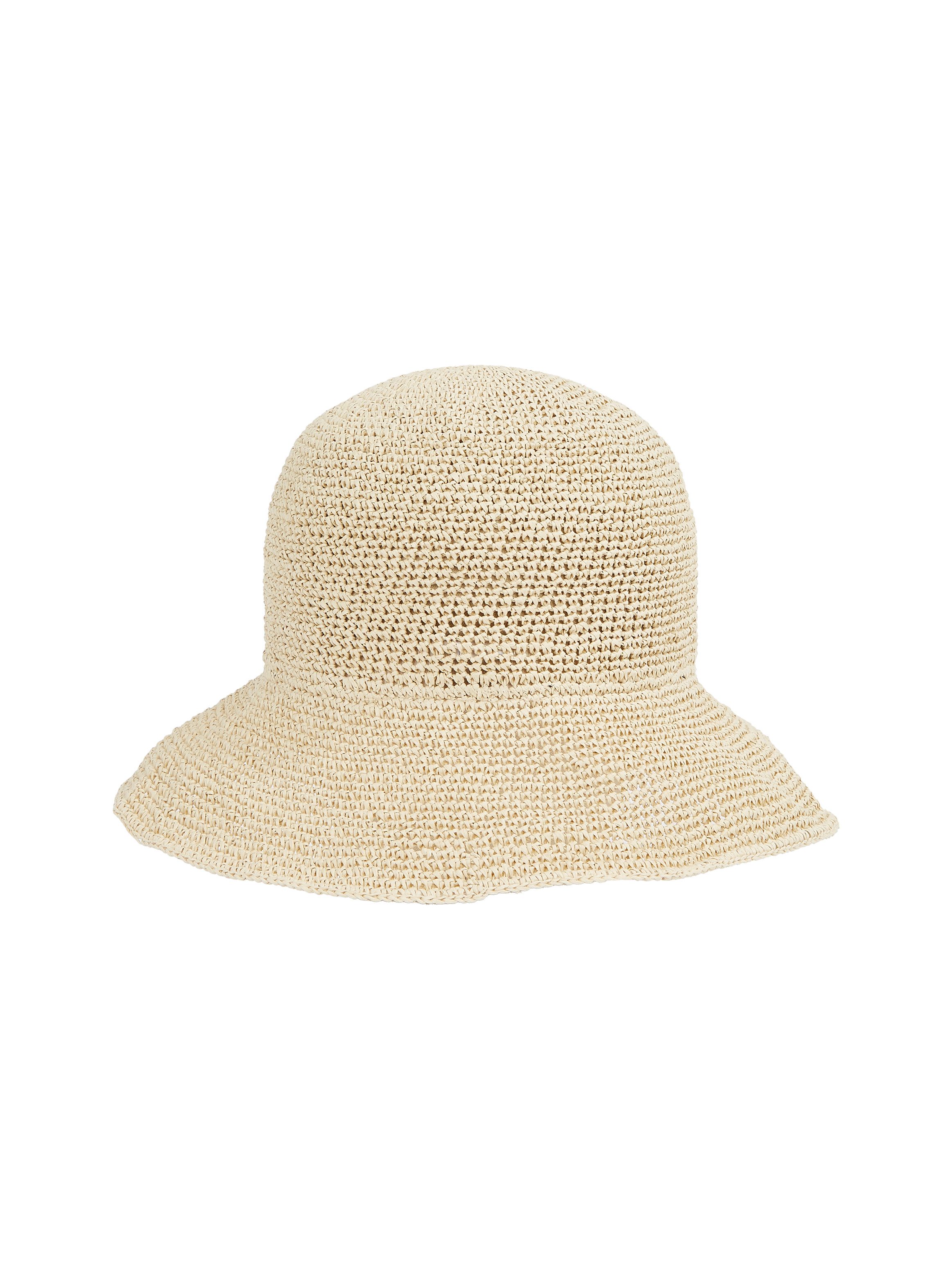 Calvin Klein Strohoed WIDE BRIM STRAW BUCKET HAT