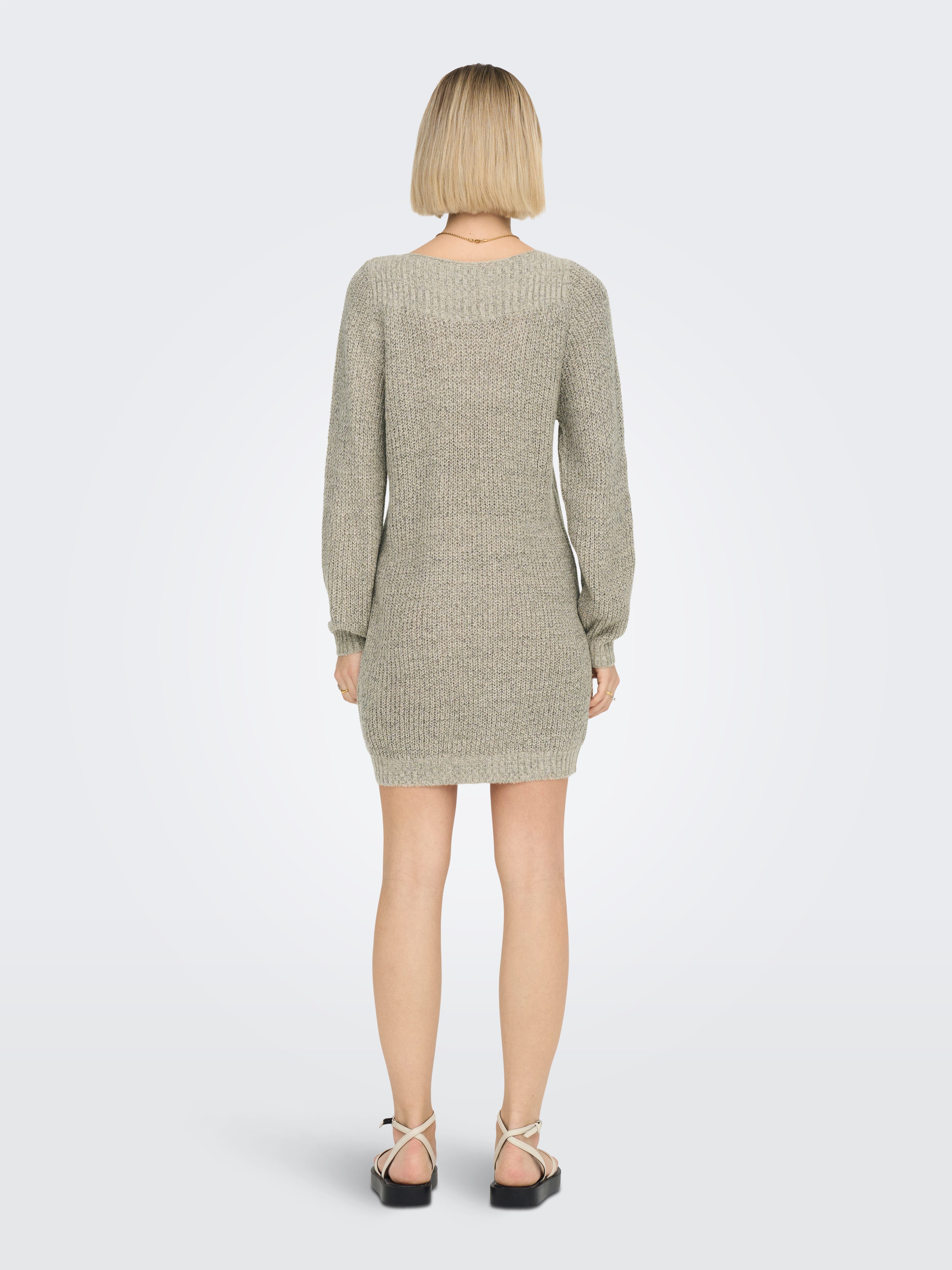 JDY Mini-jurk JDYWHITNEY MEGAN L/S BOAT DRESS KNT NOOS