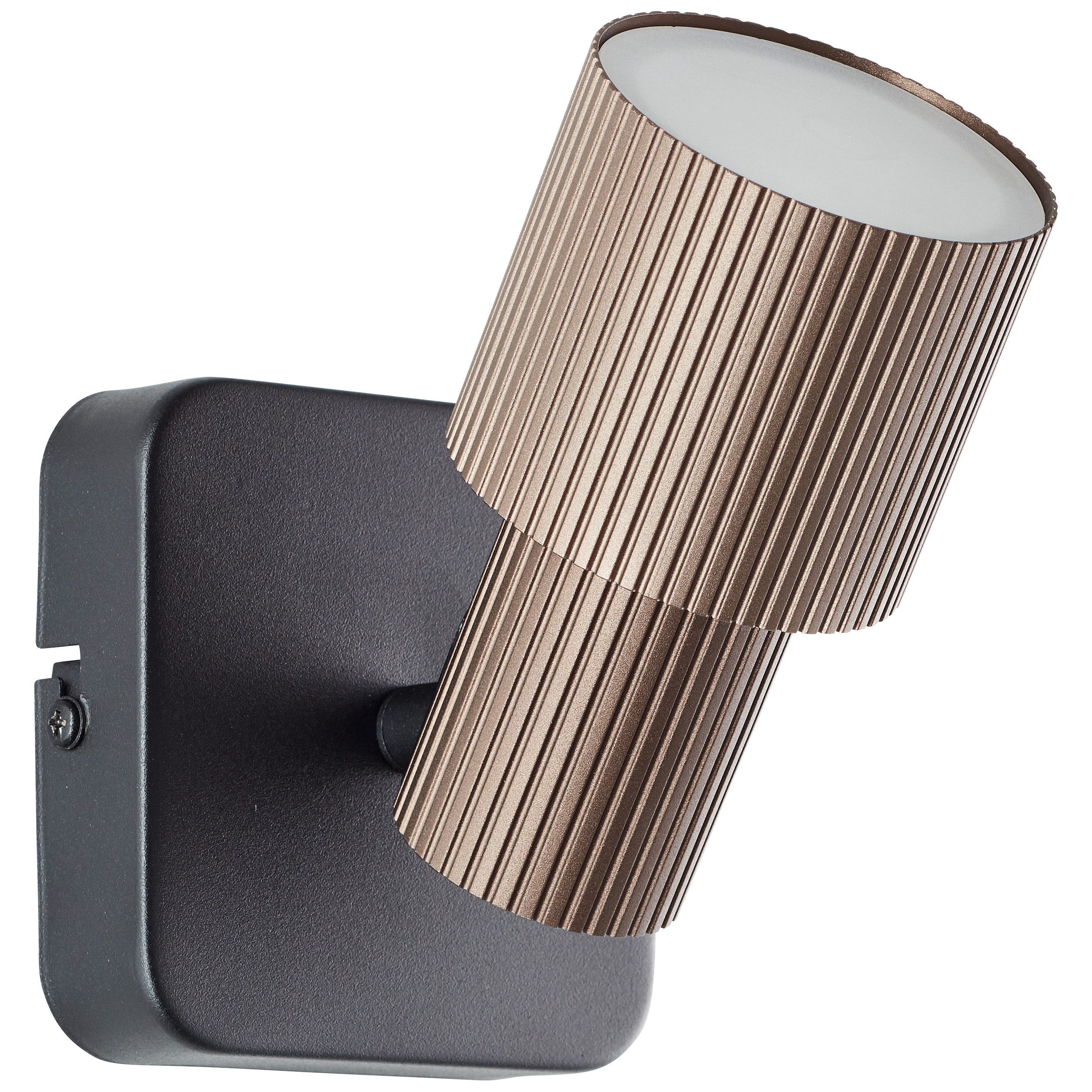 Brilliant Leuchten Wandlamp Cadiz 16,2 x 10 x 10 cm, incl. gu10, 350 lm, 3000 k, draaibaar, aluminium