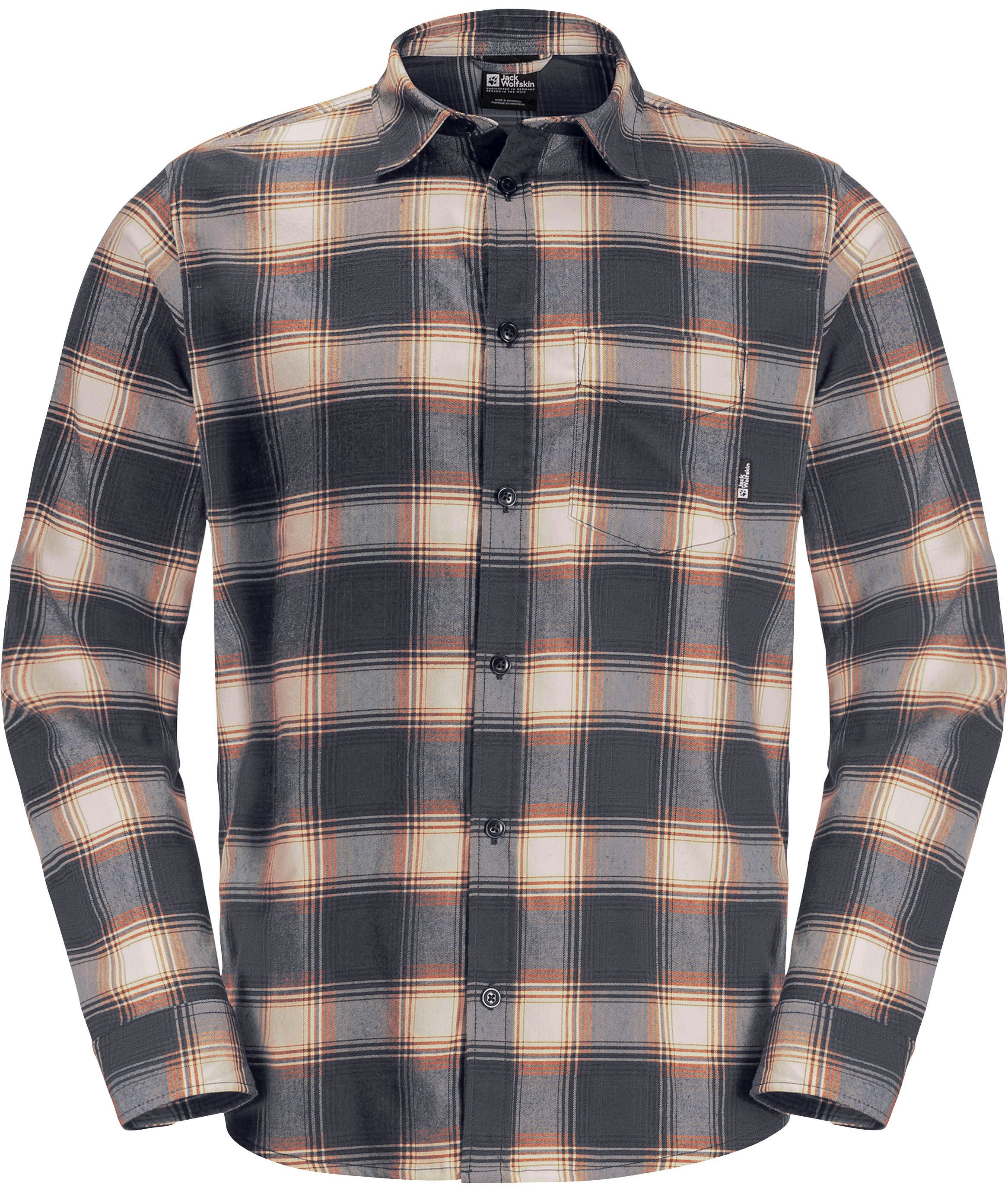 Jack Wolfskin Flanellen overhemd Wandelpad