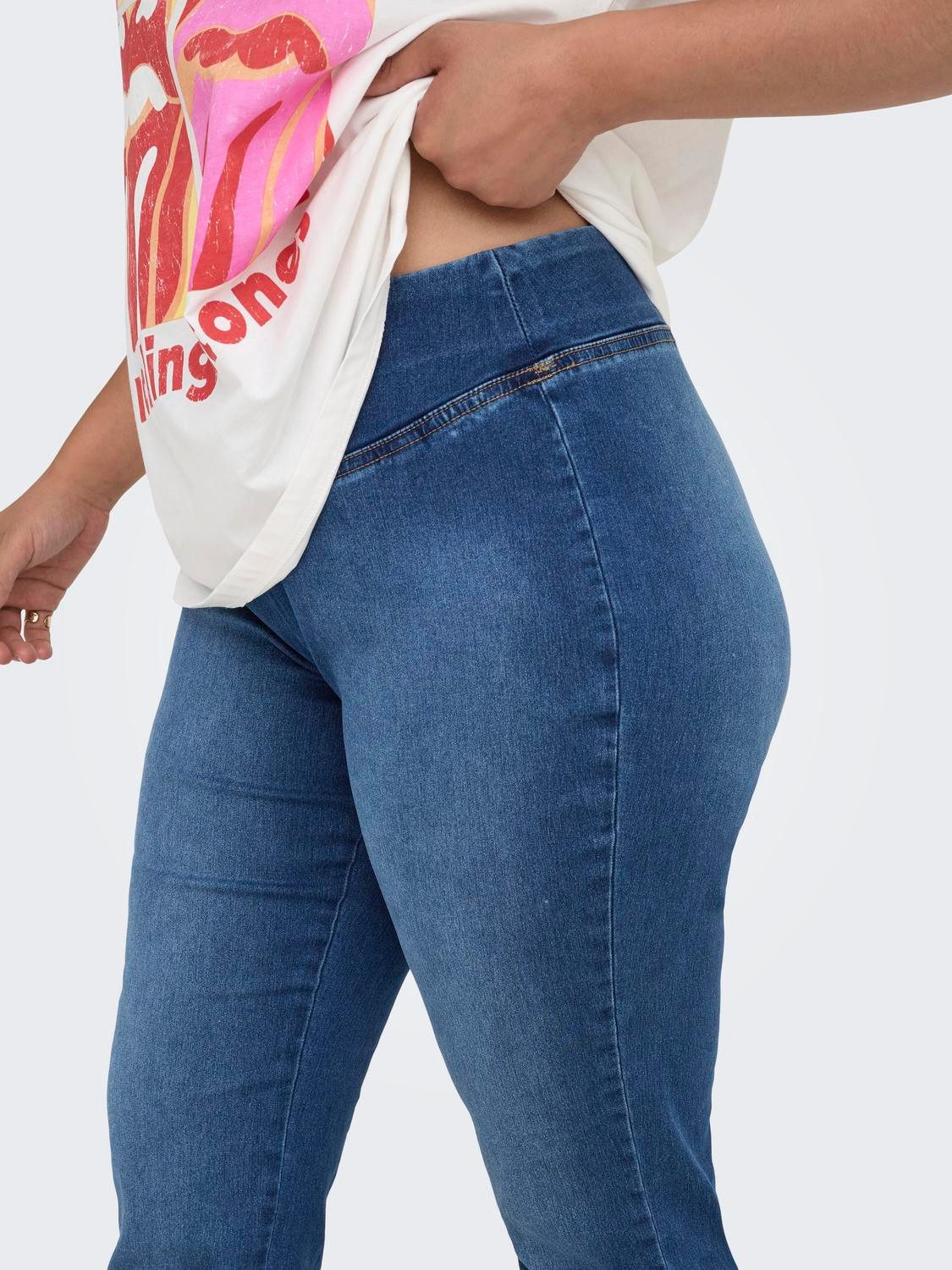 ONLY CARMAKOMA Jeanslegging CARROYAL MID WAIST FLARED LEGGING