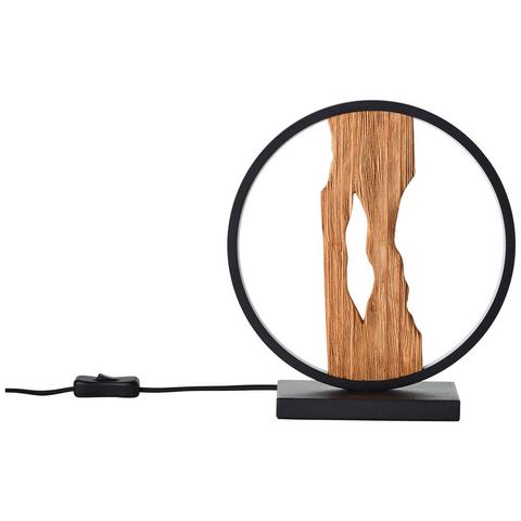 Brilliant tafellamp Chaumont zwart hout 8W