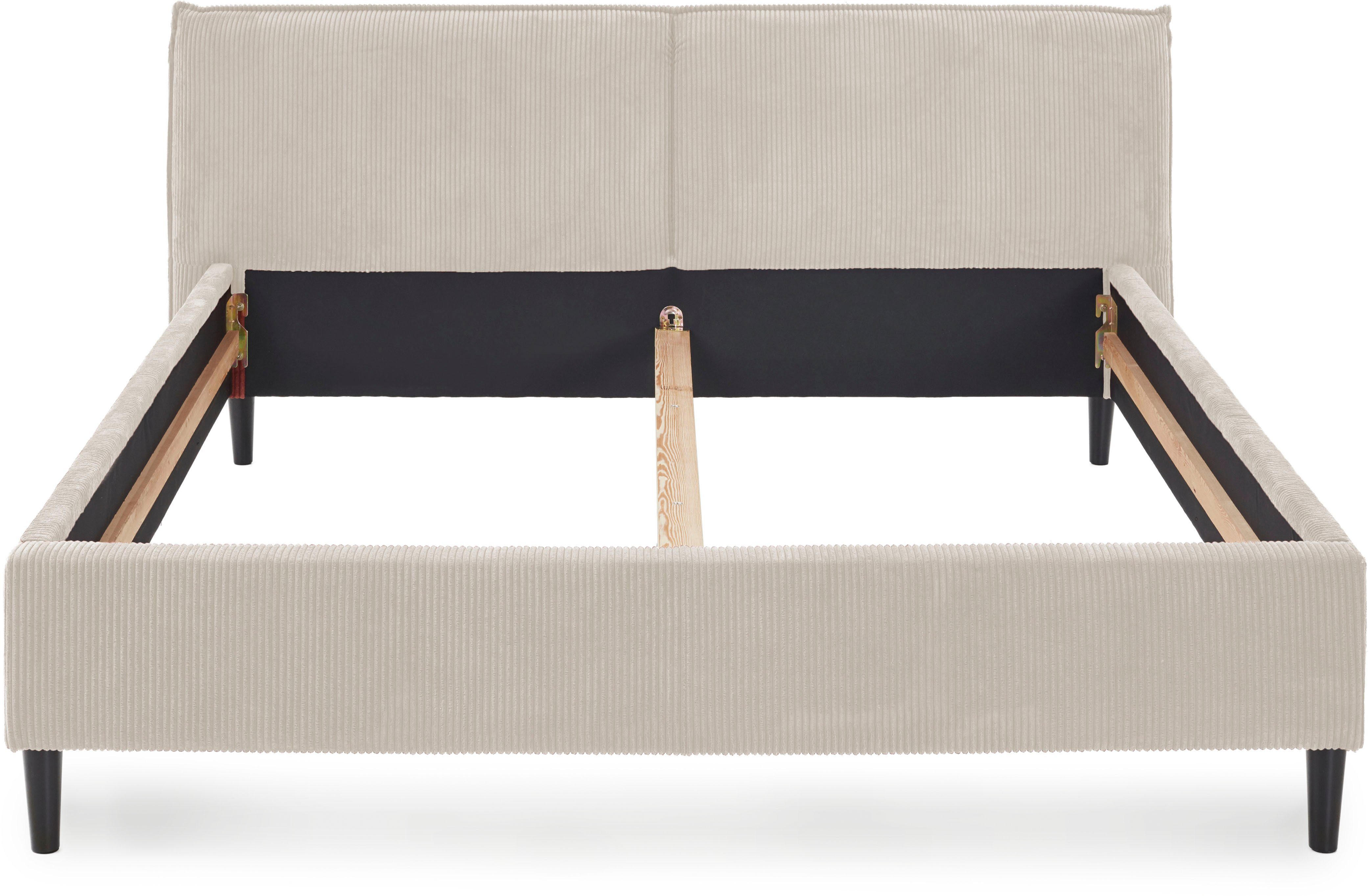 INOSIGN Gestoffeerd bed Brookfield met ribfluwelen bekleding en hoog draagvermogen