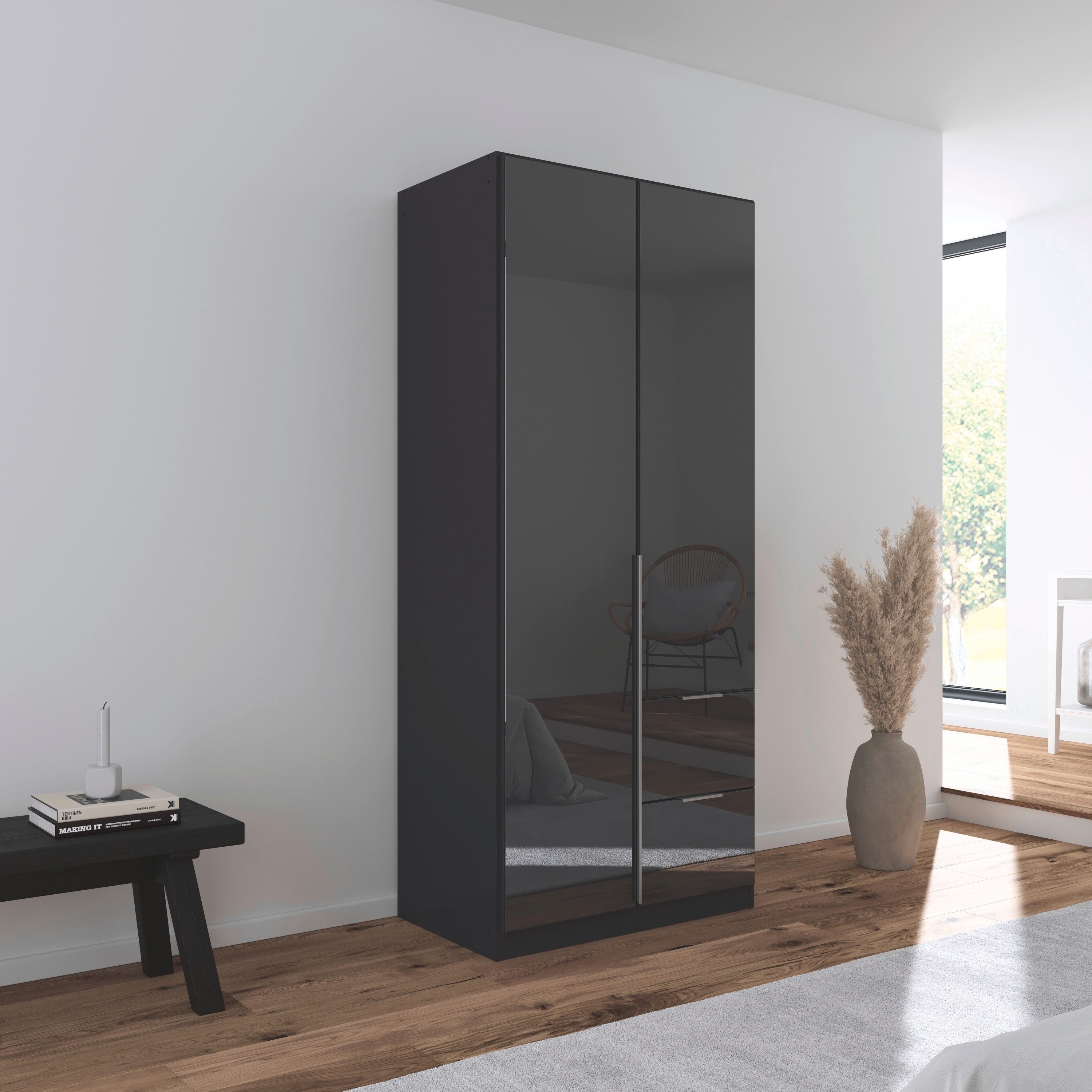 rauch Draaideurkast Kledingkasten kast garderobe AGORDO met glazen front