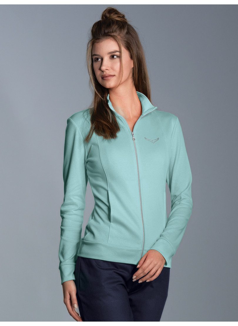Trigema Sweatvest TRIGEMA jas veredeld met kristallen (1-delig)