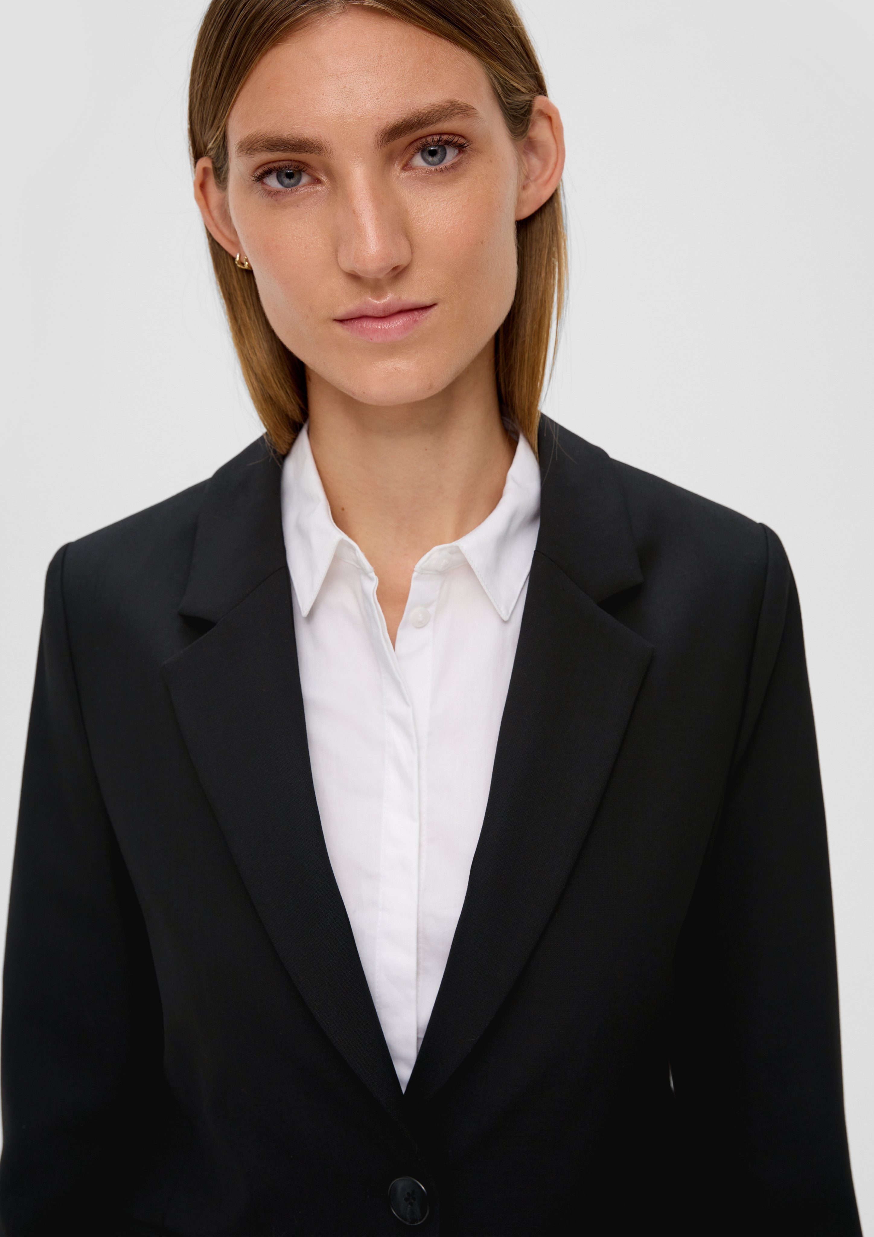 s.Oliver BLACK LABEL Korte blazer met klepzakken aan de voorkant