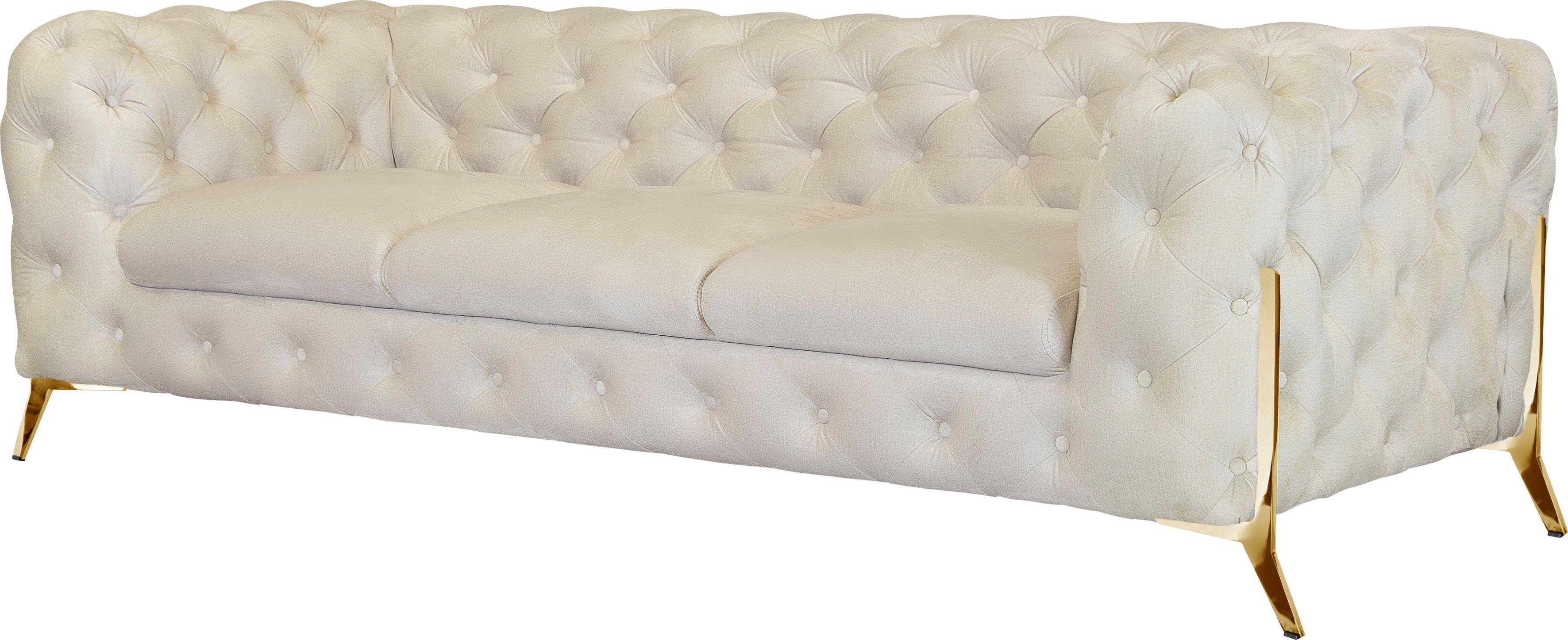 Leonique Chesterfield-bank Amaury luxueuze capitonnage, moderne chesterfield look, kleur van de poten ter keuze
