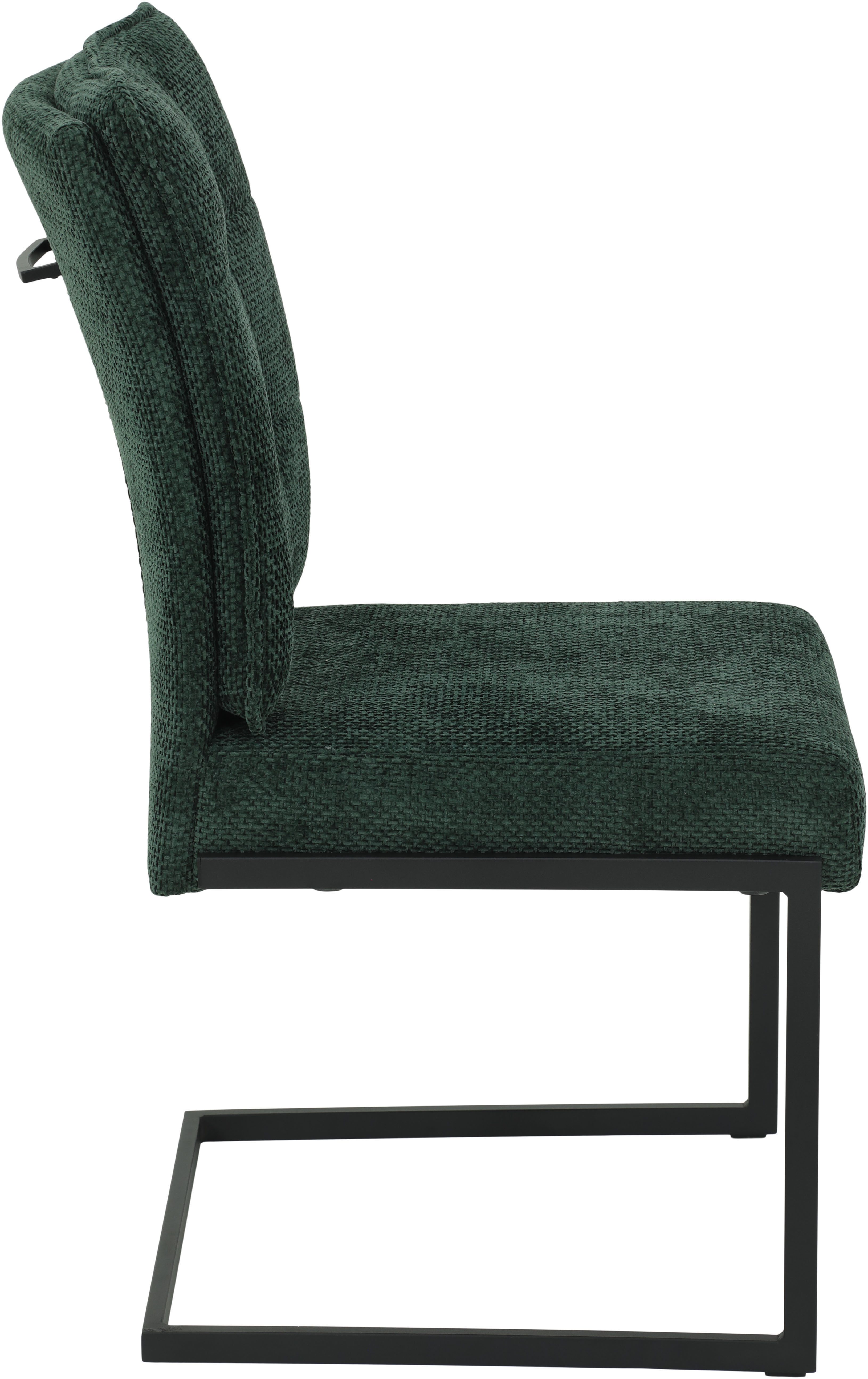 HELA Vrijdragende stoel OLIVIA eetkamerstoel XL-breedte, comfortzit, visco-elastisch schuim, greep rugleuning, met kussen (set, 2 stuks)