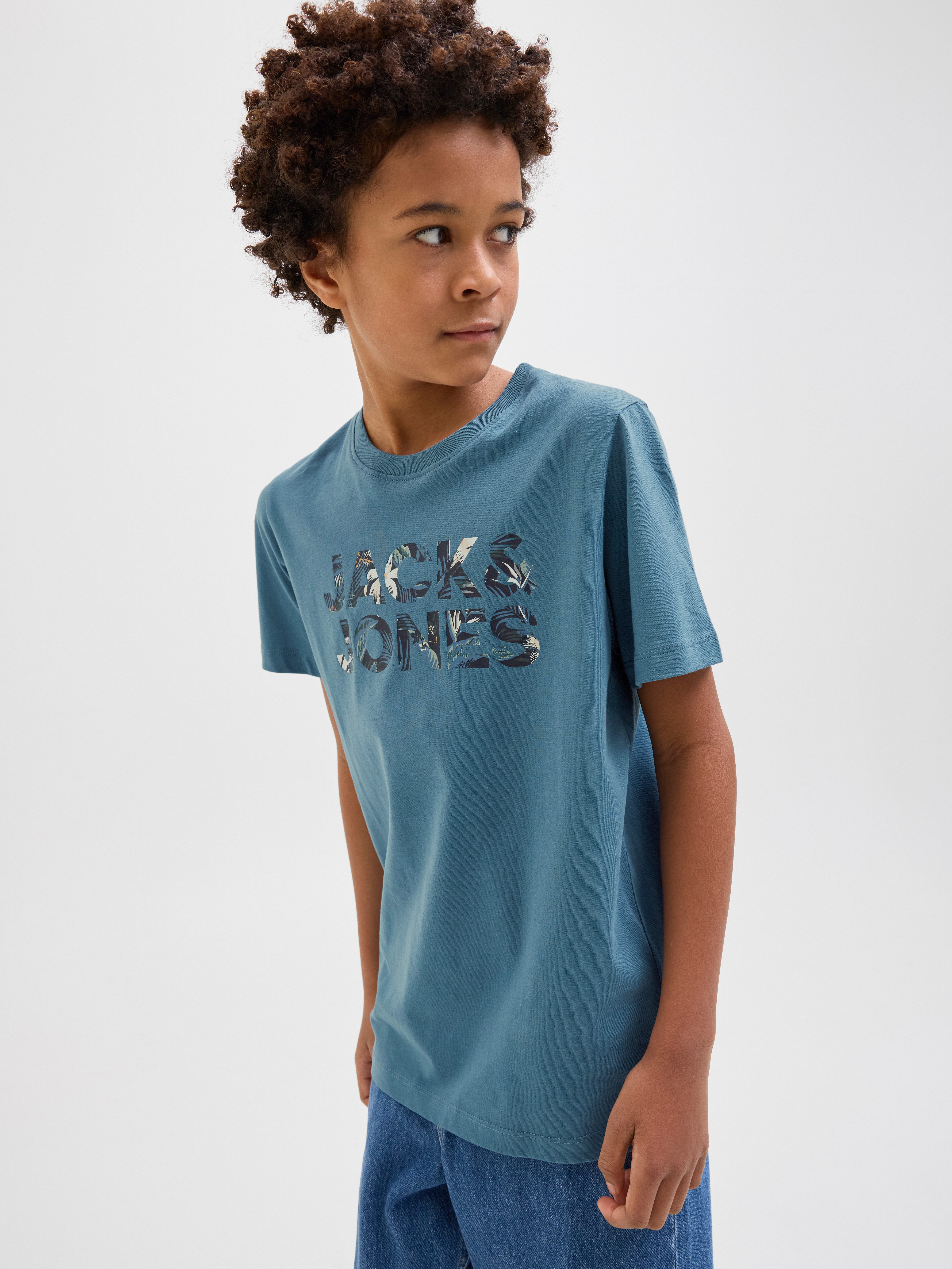 Jack & Jones Junior Shirt met ronde hals JJEBRYAN CORP LOGO TEE SS O-NECK JNR