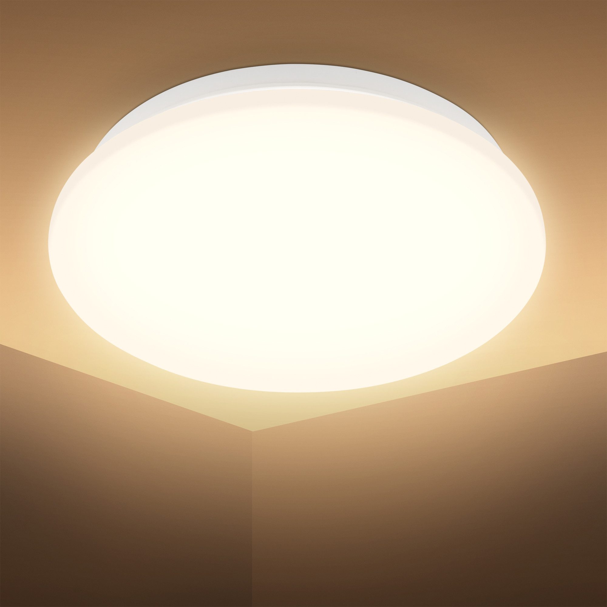 B.K.Licht Led-plafondlamp LED bad plafondlamp met microwavesensor (1 stuk)