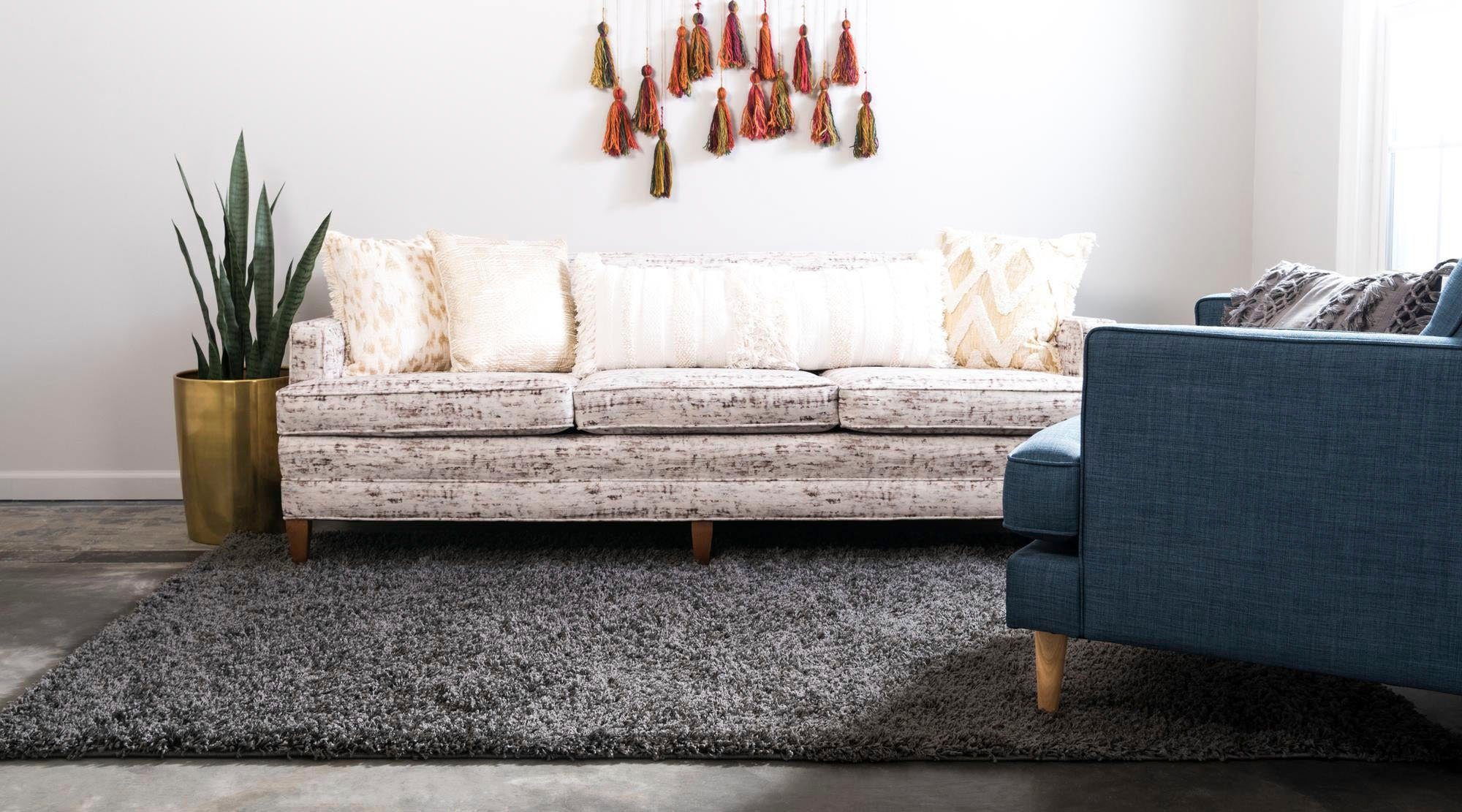 Myflair Möbel & Accessoires Hoogpolig vloerkleed Shaggy shag voorraadopruiming geweven, unikleurig, ideaal in de woonkamer & slaapkamer