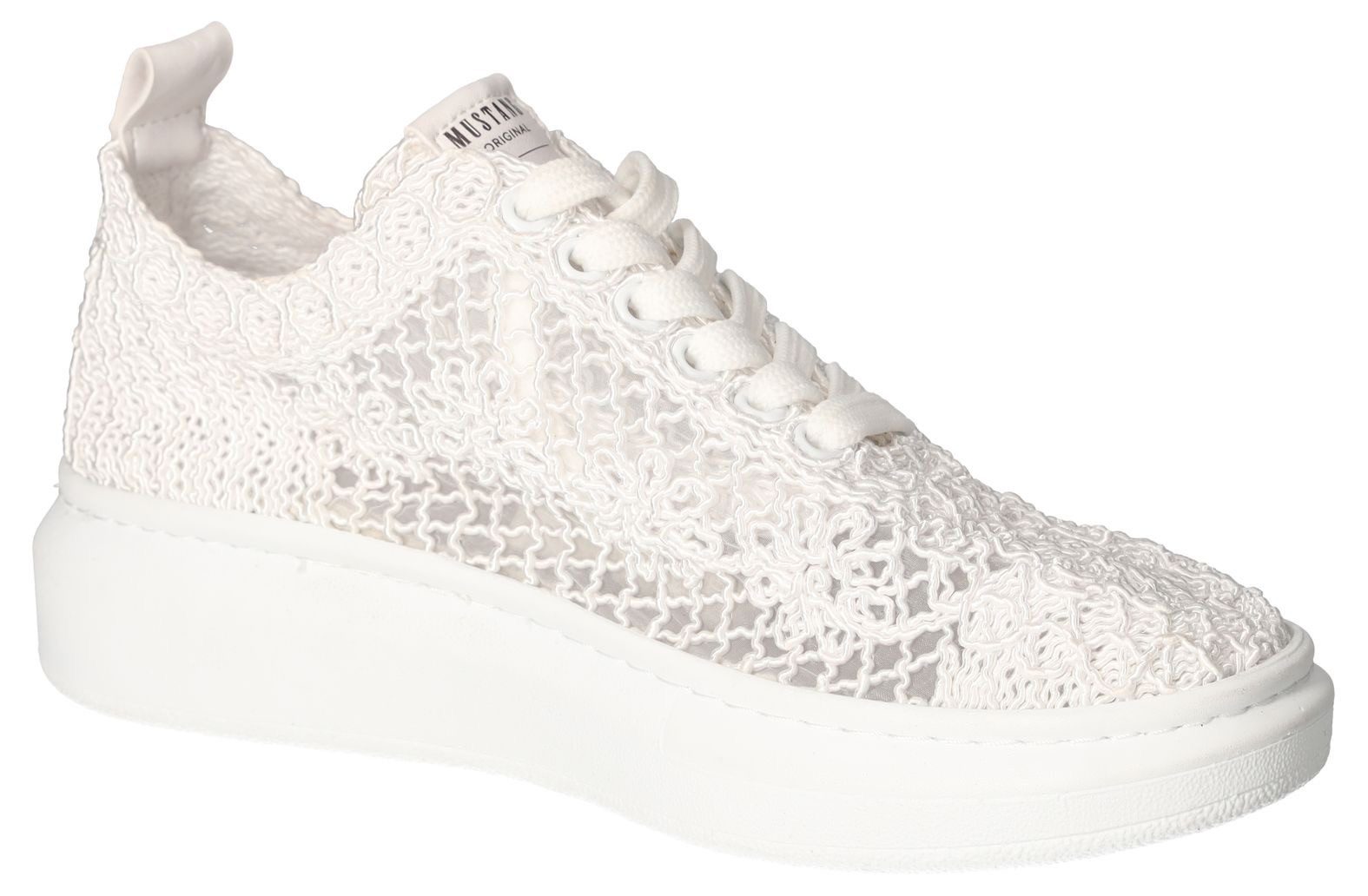 Mustang Shoes Sneakers , plateausneaker, veterschoen met sleehak