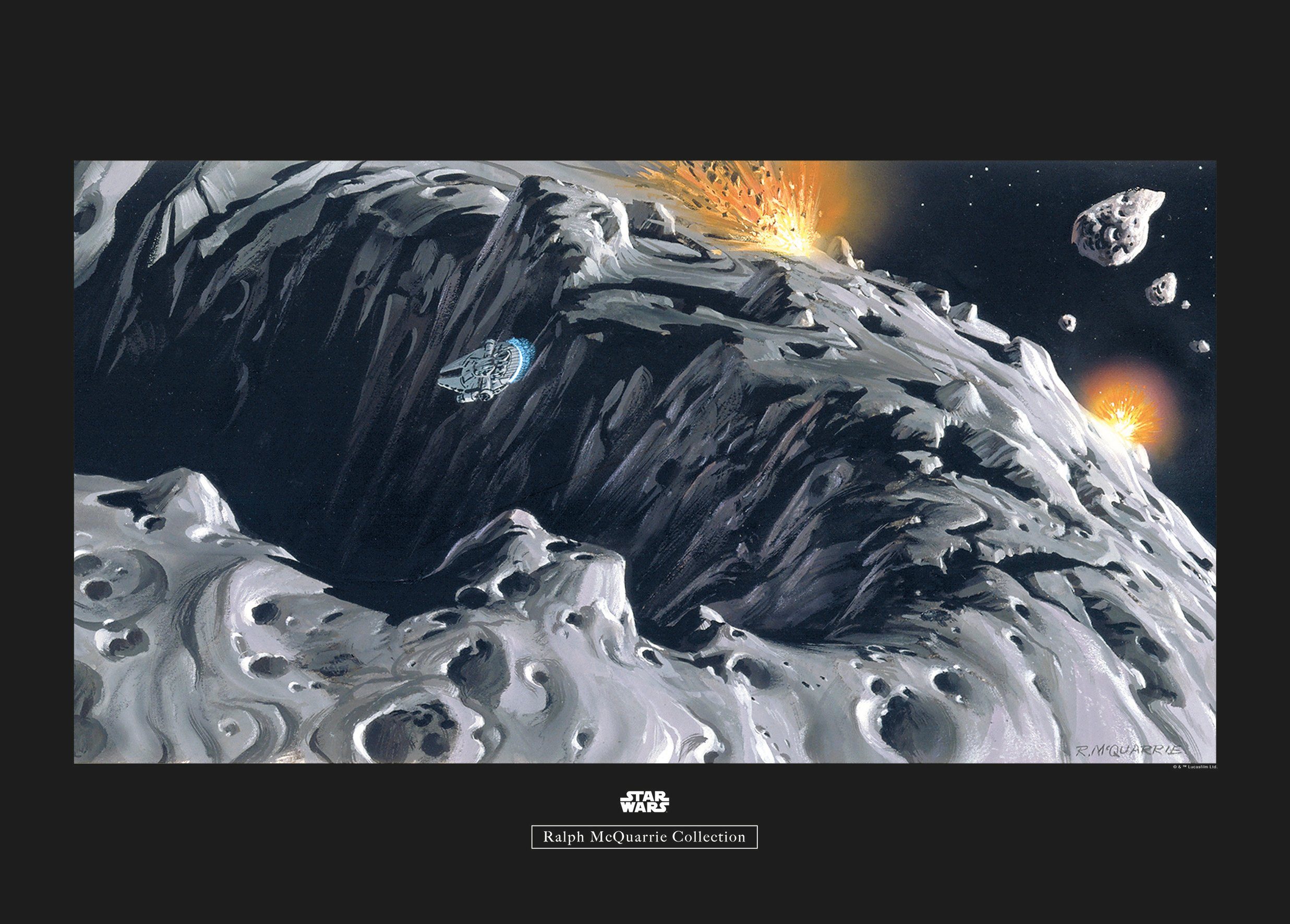 Komar wanddecoratie Star Wars Classic RMQ Asteroid, zonder lijst