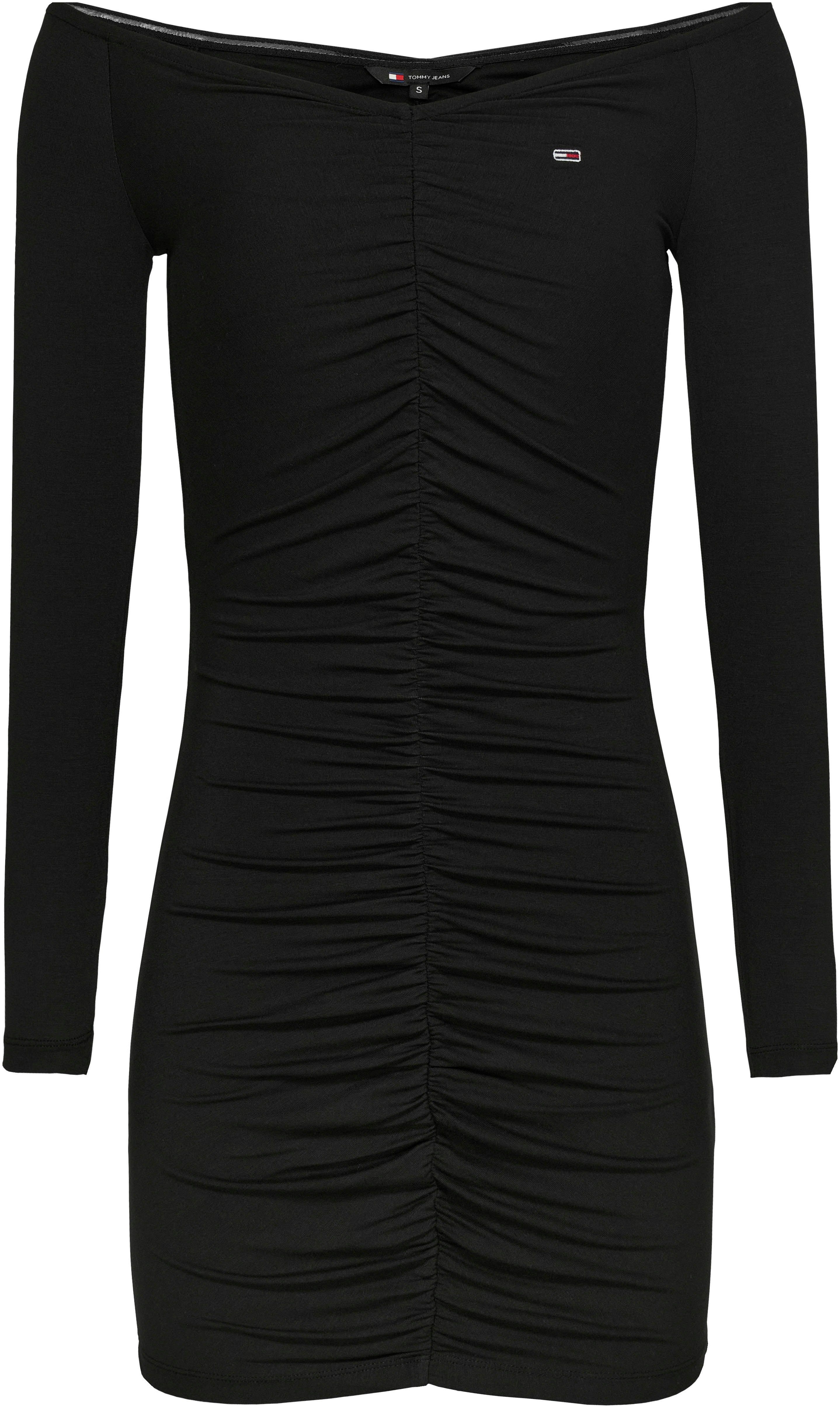 TOMMY JEANS Jerseyjurk TJW OFF SHOULDER GATHER BODYCON