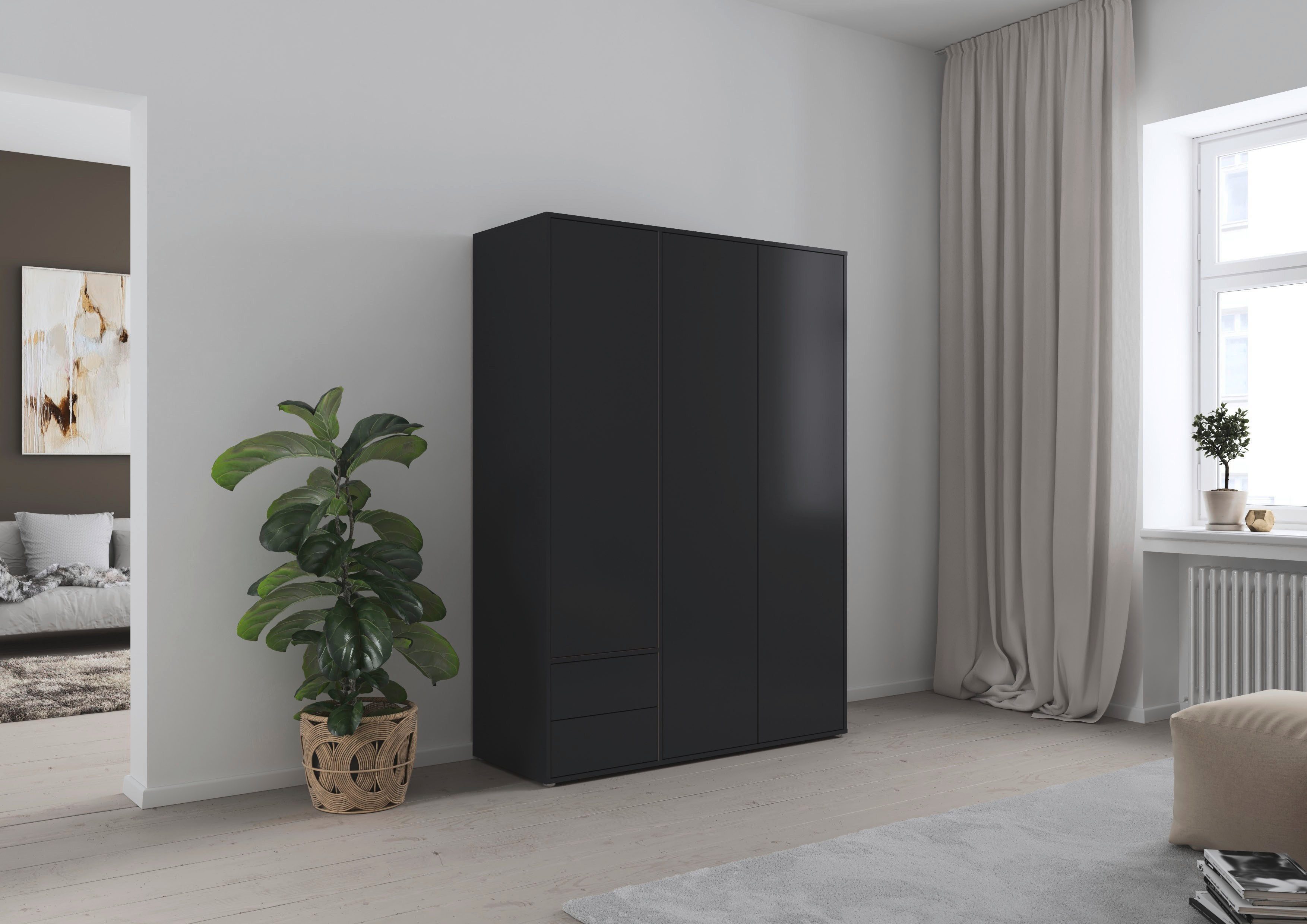 rauch Draaideurkast Kledingkast Kast Garderobe Wasmand NABILA veel Opbergruimte met 2 lades en push-to-open functie topseller made in germany
