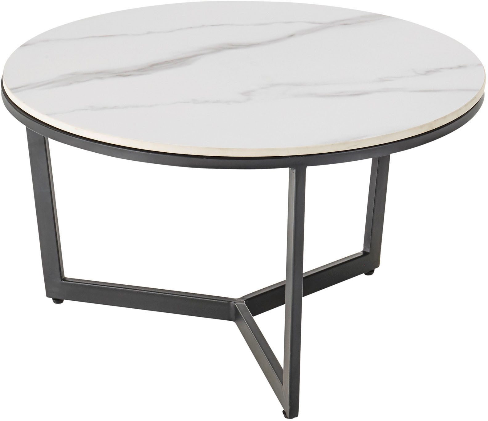 Stolkom Salontafel HARPER 2 rond keramiek, tafelblad gemarmerd