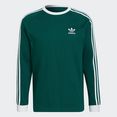 adidas originals shirt met lange mouwen adicolor classics 3-stripes longsleeve groen