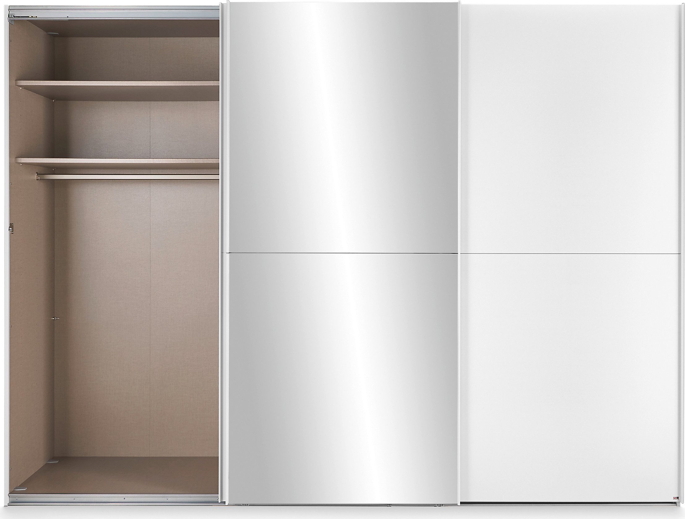 set one by Musterring Schuifdeurkast Henderson met spiegel, inclusief planken en garderobestangen