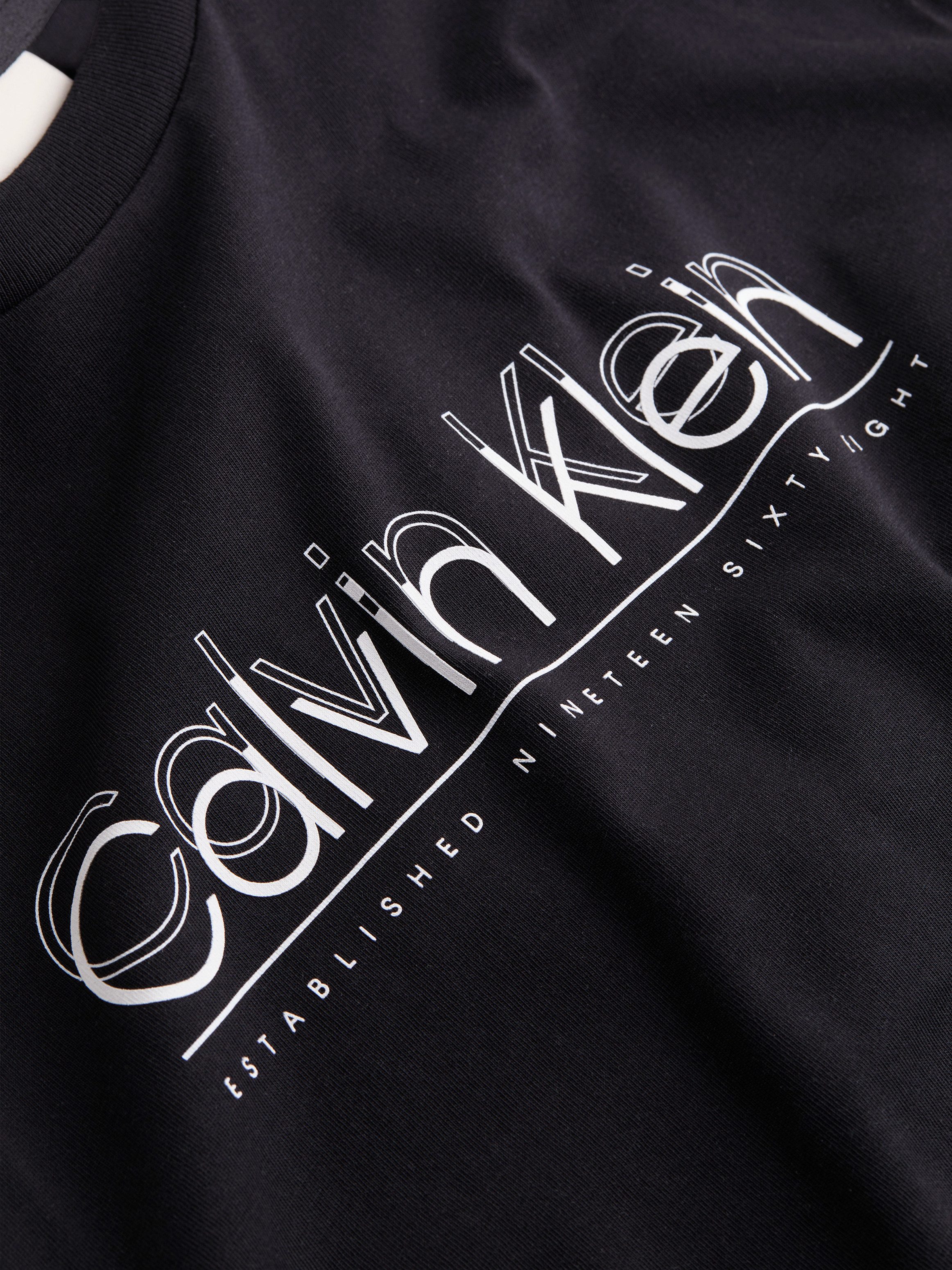 Calvin Klein T-shirt CP-DOUBLE LOGO T-SHIRT met groot logo-opschrift