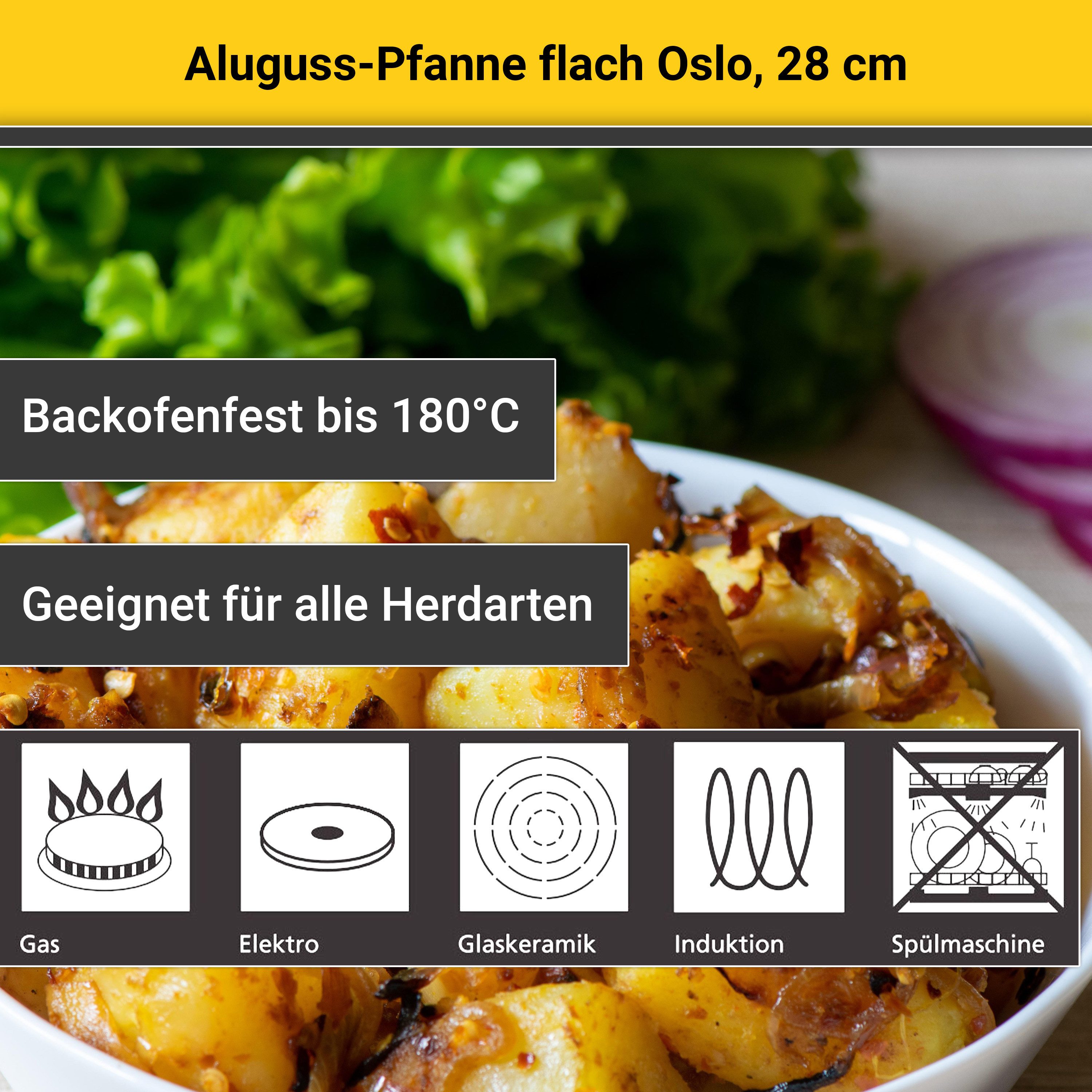 Krüger Koekenpan Gietaluminium koekenpan plat OSLO (1-delig)