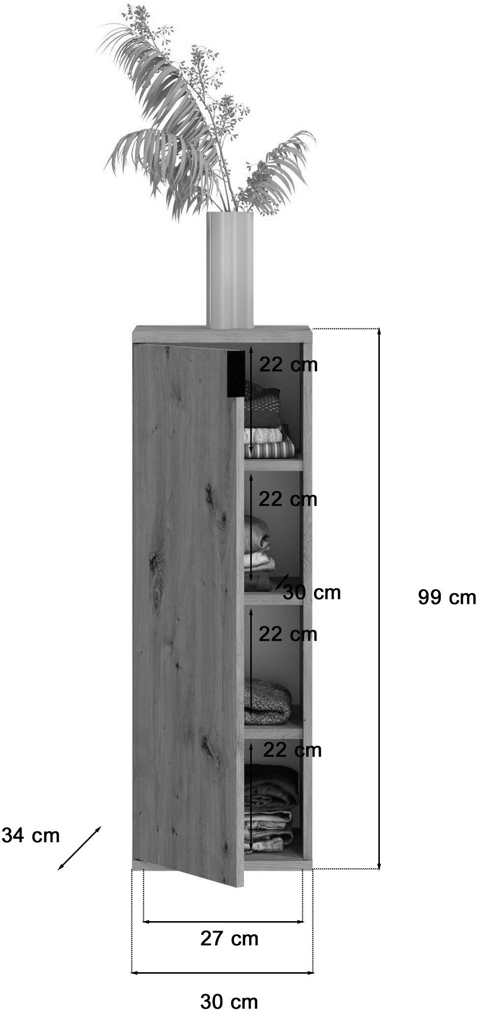 INOSIGN Halmeubelset Trondheim, Breedte 152 cm, bestaande uit 3 Kommoden, 5 Deuren, 16 Vakken (set, 3-delig)