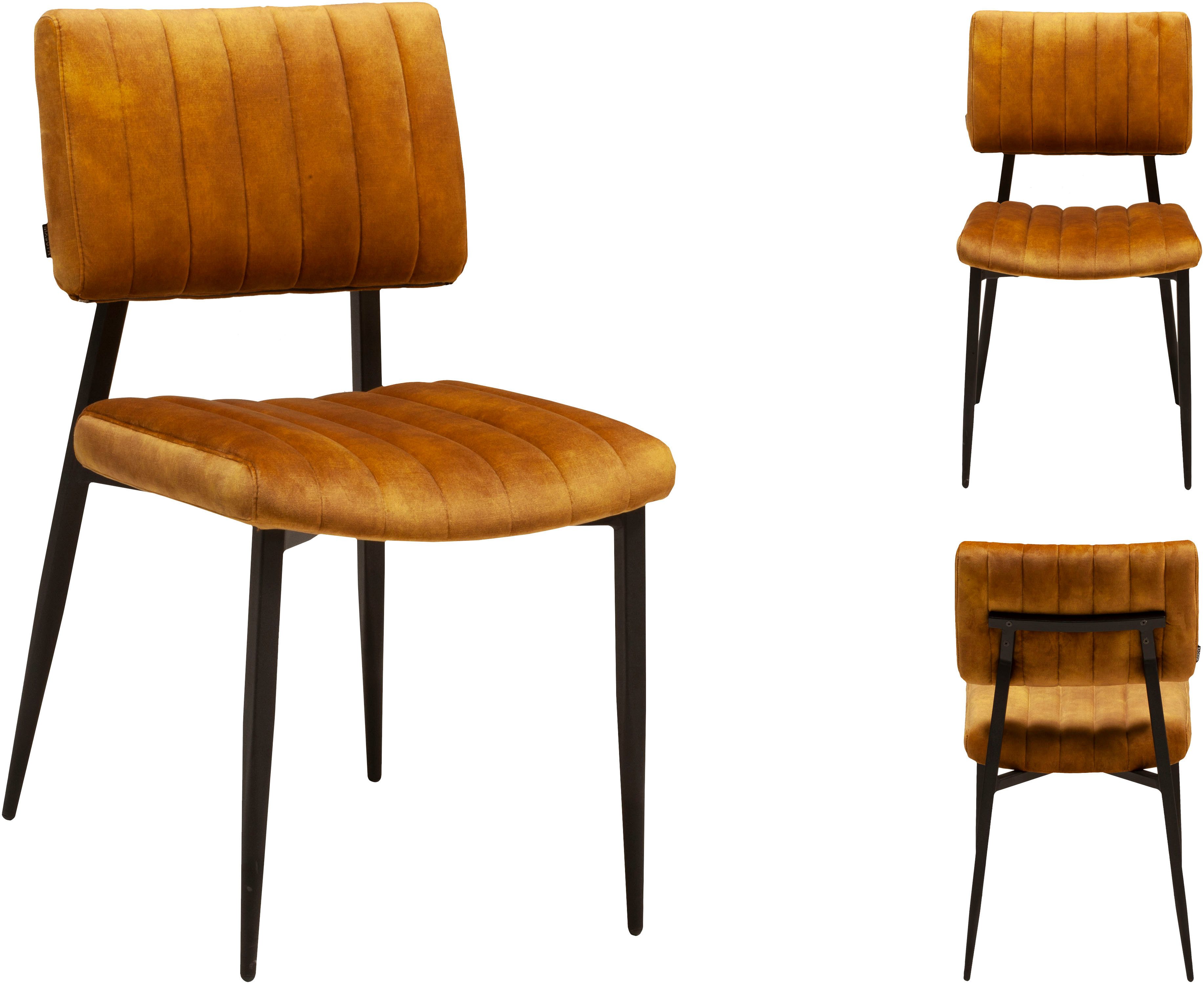 OMG Design Eetkamerstoel Ivan onderhoudsvriendelijk velvet bekleding, keukenstoel (set)
