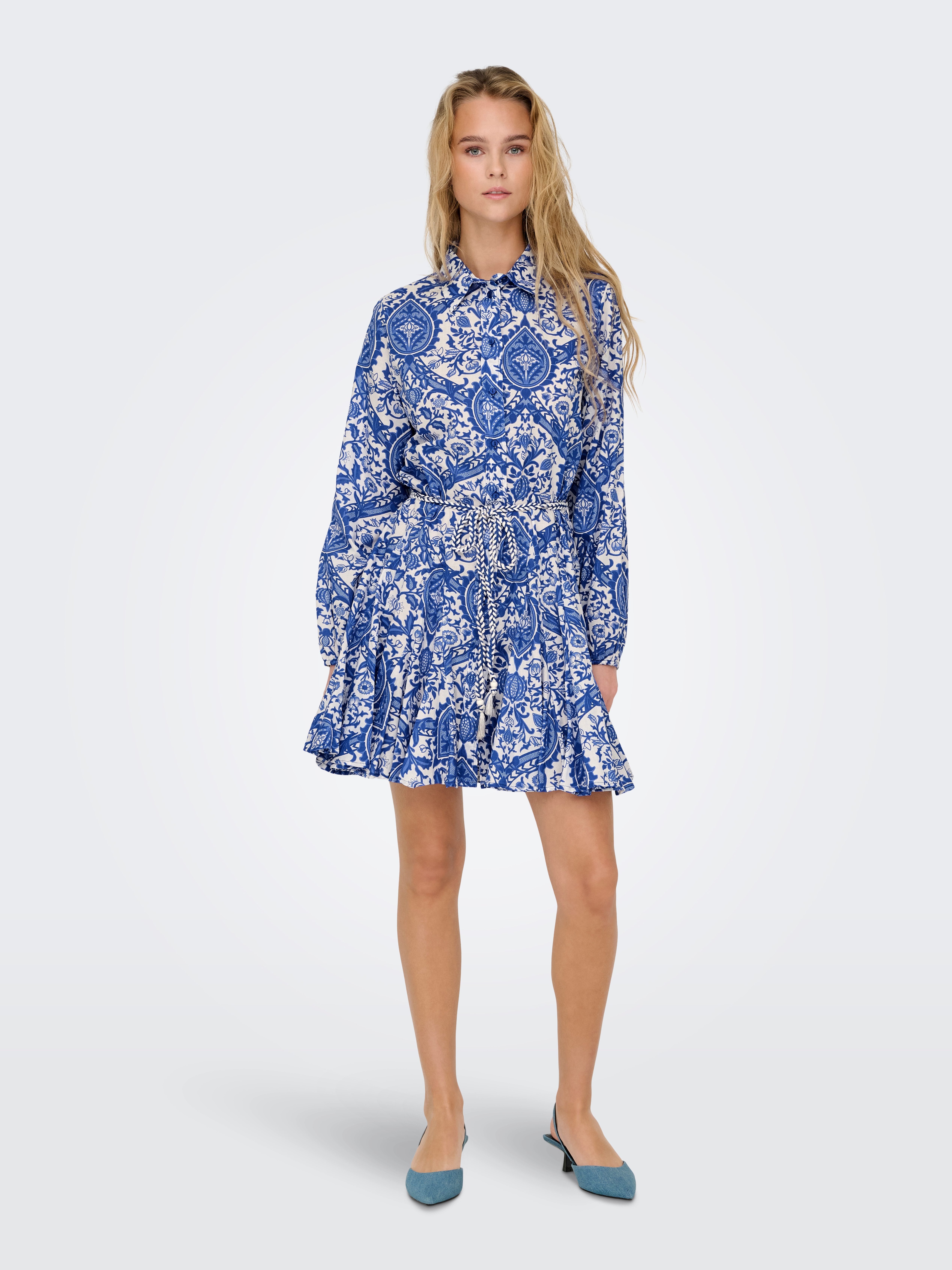 Only Blousejurk ONLLUMINA L/S SHORT DRESS WVN NOOS