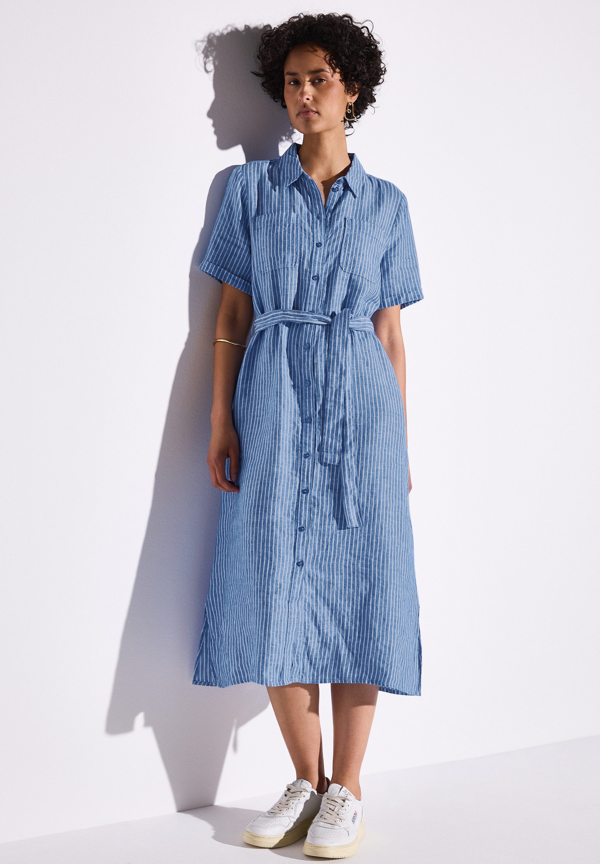 STREET ONE Midi-jurk dames midi-jurken maat 34 blauw
