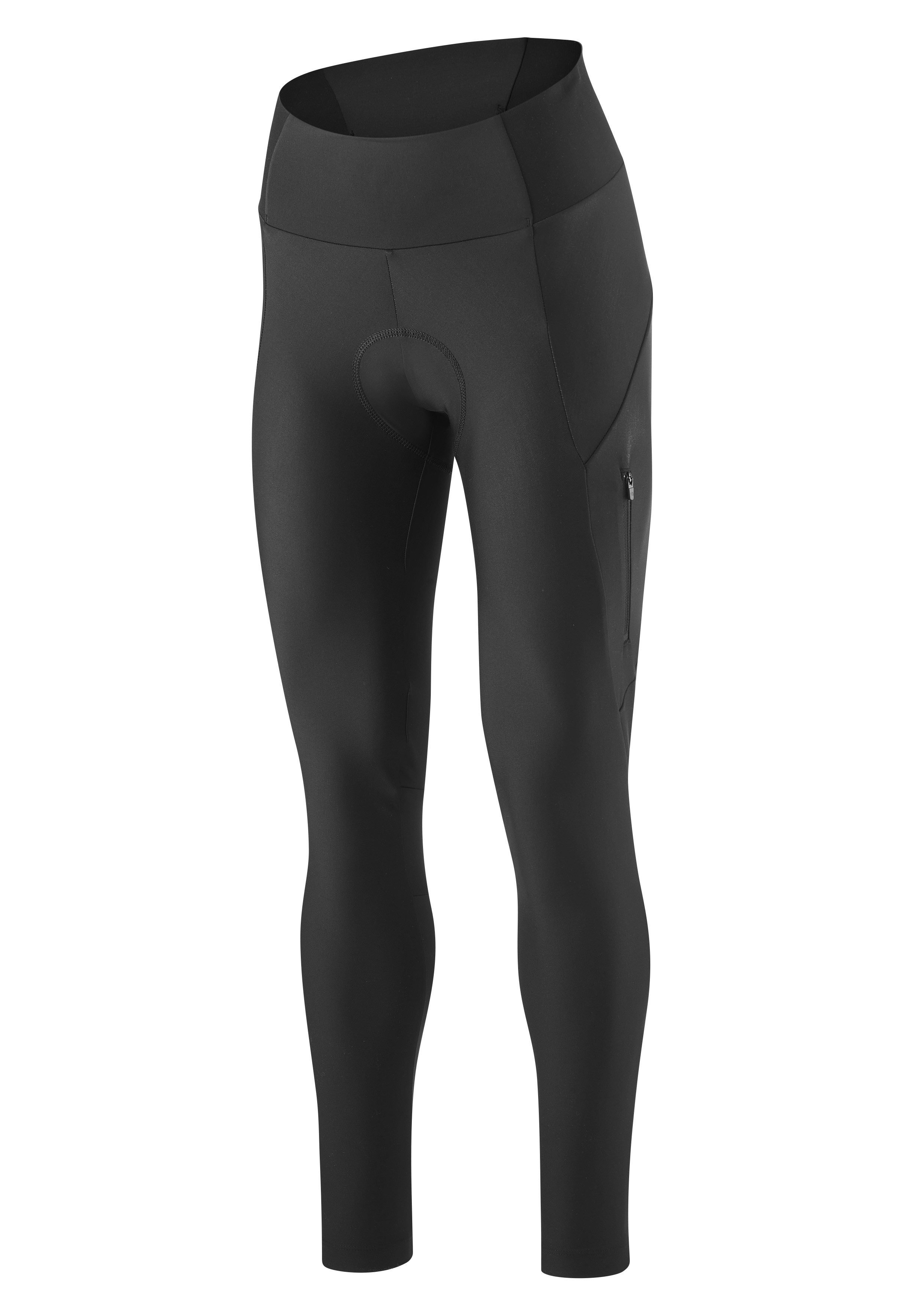 Gonso Fietsbroek Essentiële Strakke Cargo SC W Dames fietsbroek lang met zitkussen, fietsbroek met zakken, tight fit