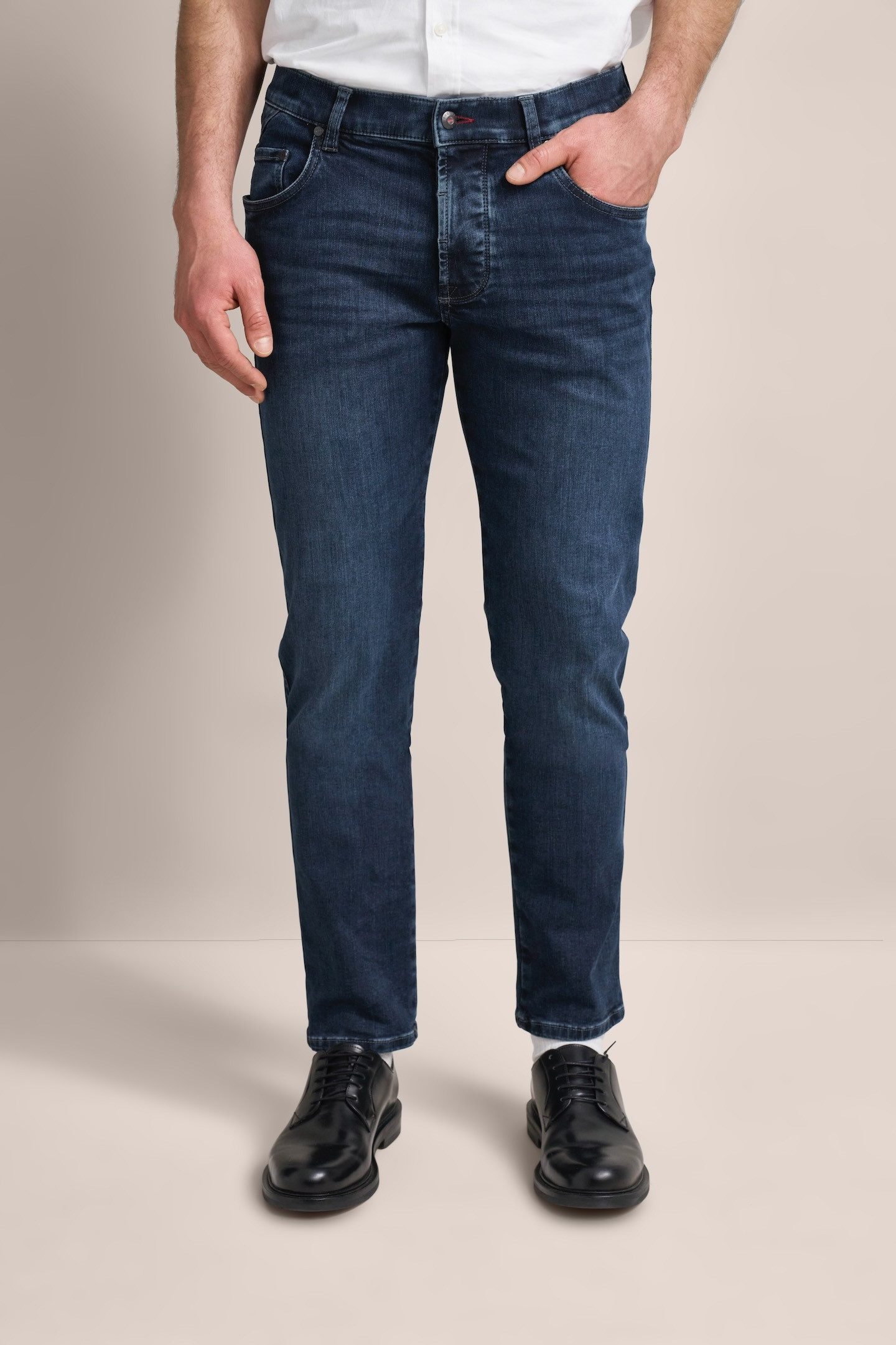 Bugatti Donkerblauwe 5-pocket regular fit jeans Blue Heren