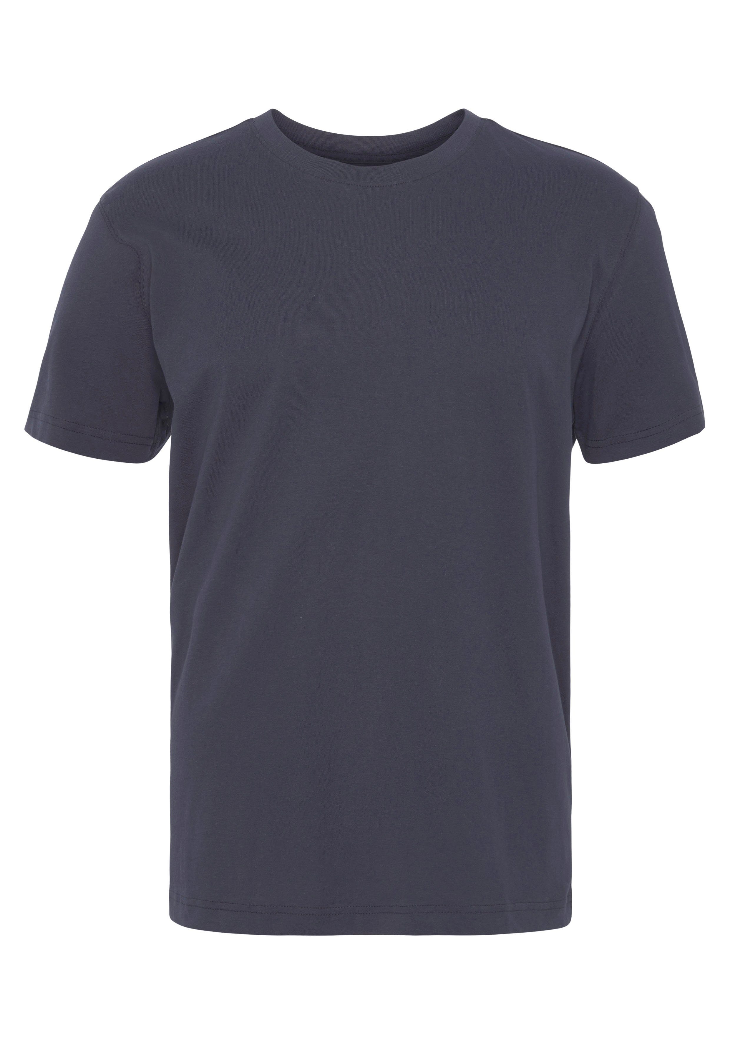 Man's World T-shirt Nieuwe kleuren! Korte mouw, effen kleur, ronde hals, van katoen(3-delig, Set van 3)