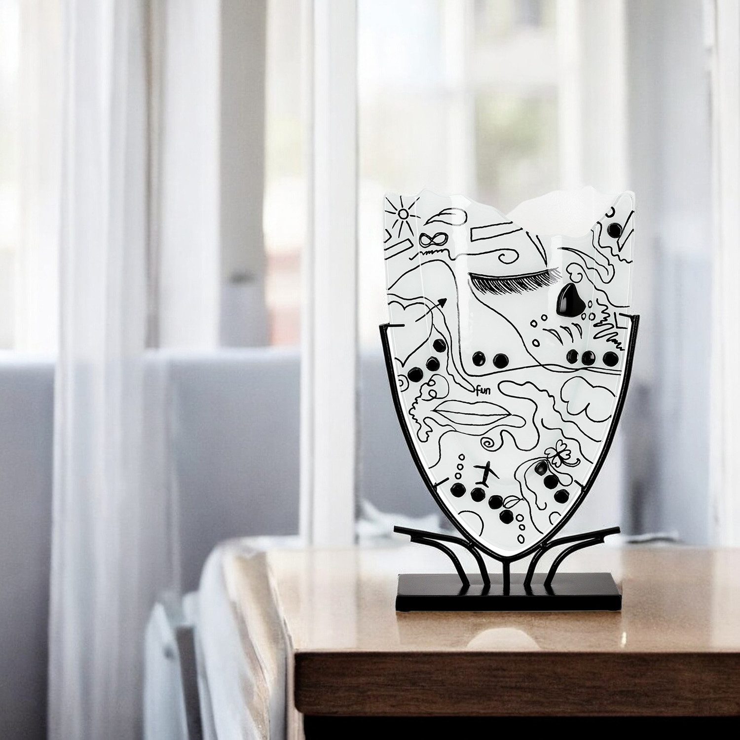 Casablanca by Gilde Vloervaas Vaas Modern Art wit H.49 cm (1 stuk)