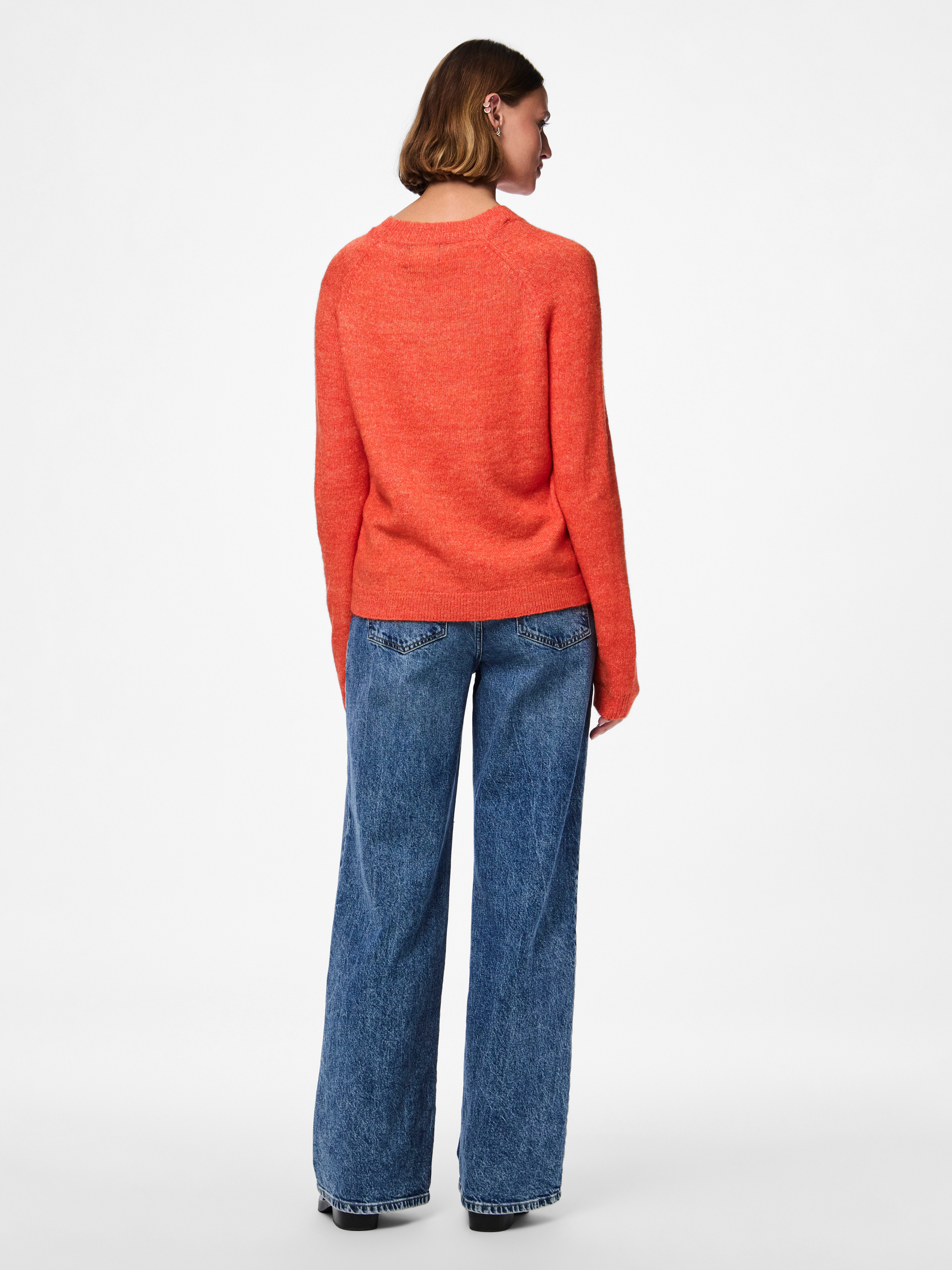 pieces Gebreide trui PCJULIANA LS O-NECK KNIT NOOS BC