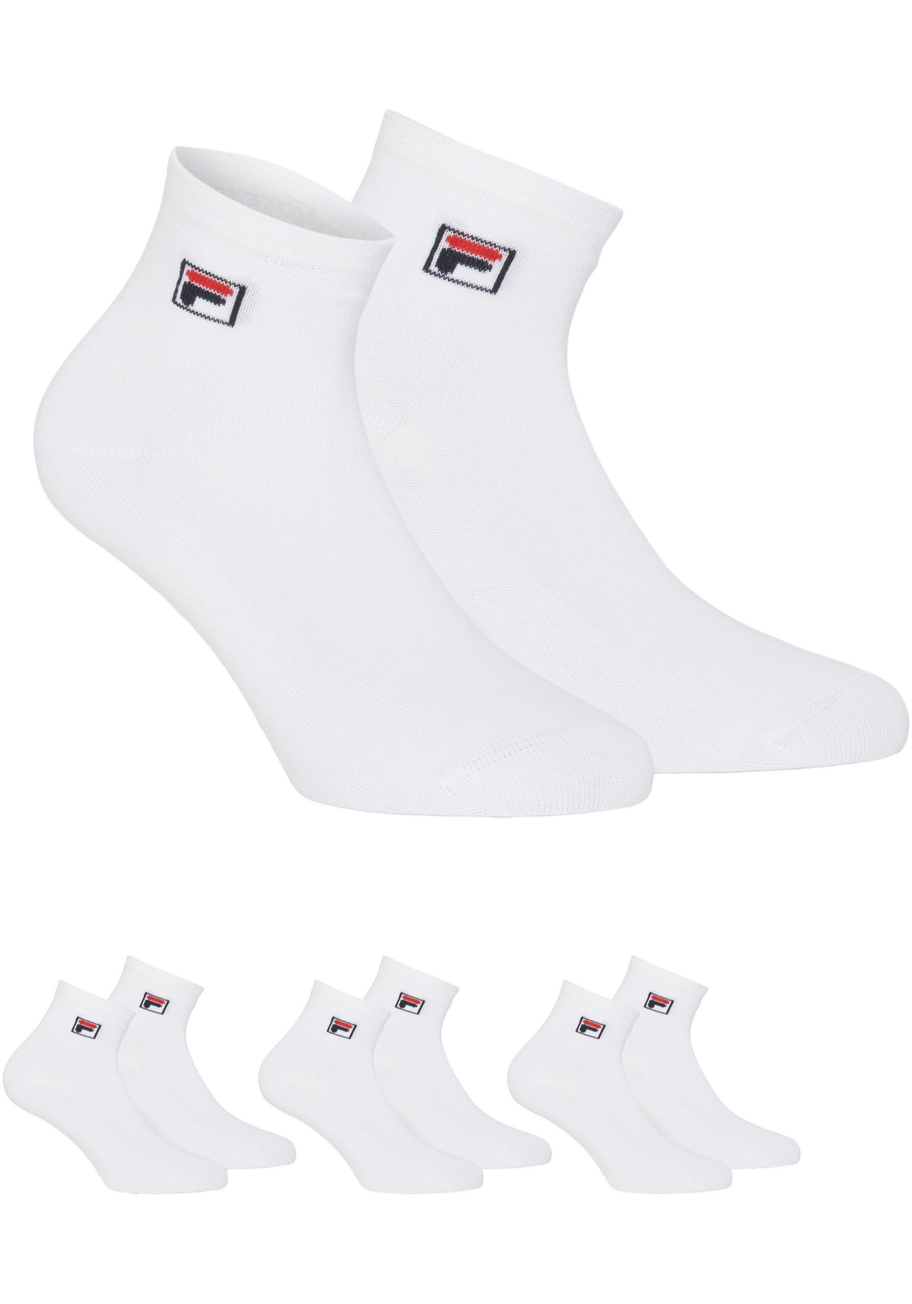 Fila Korte sokken UNISEX QUARTER PLAIN SOCKS (set, 3 paar)