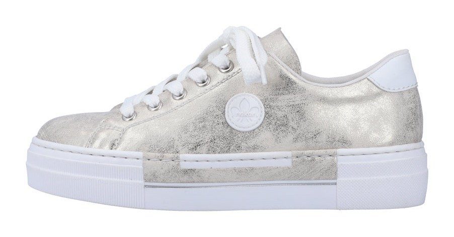 Rieker Sneakers vrijetijdsschoen, lage schoen, veterschoen met plateauzool