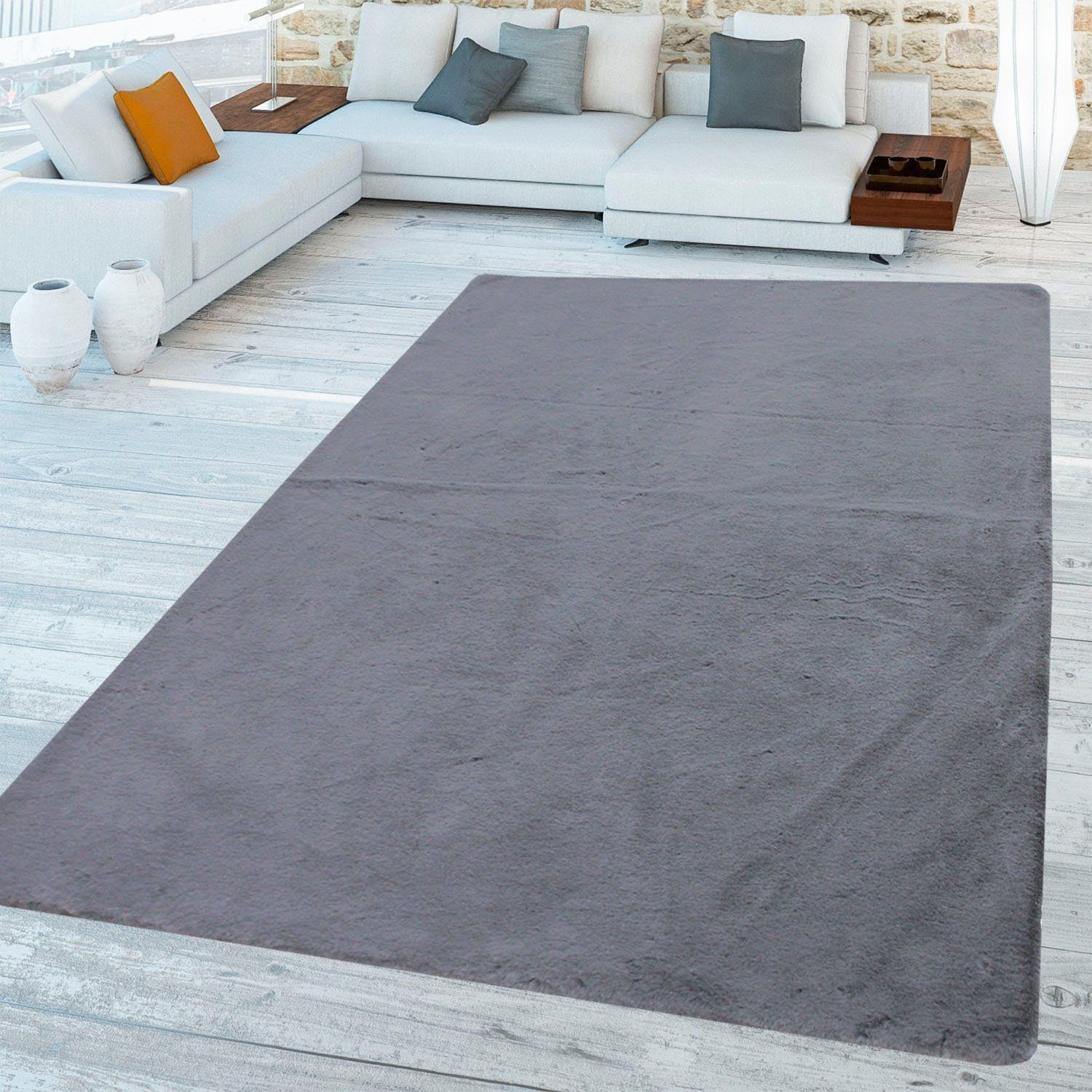 andas Vachtvloerkleed Mombert Konijnenbont-gevoel, imitatiebont, zacht, woonkamer, slaapkamer