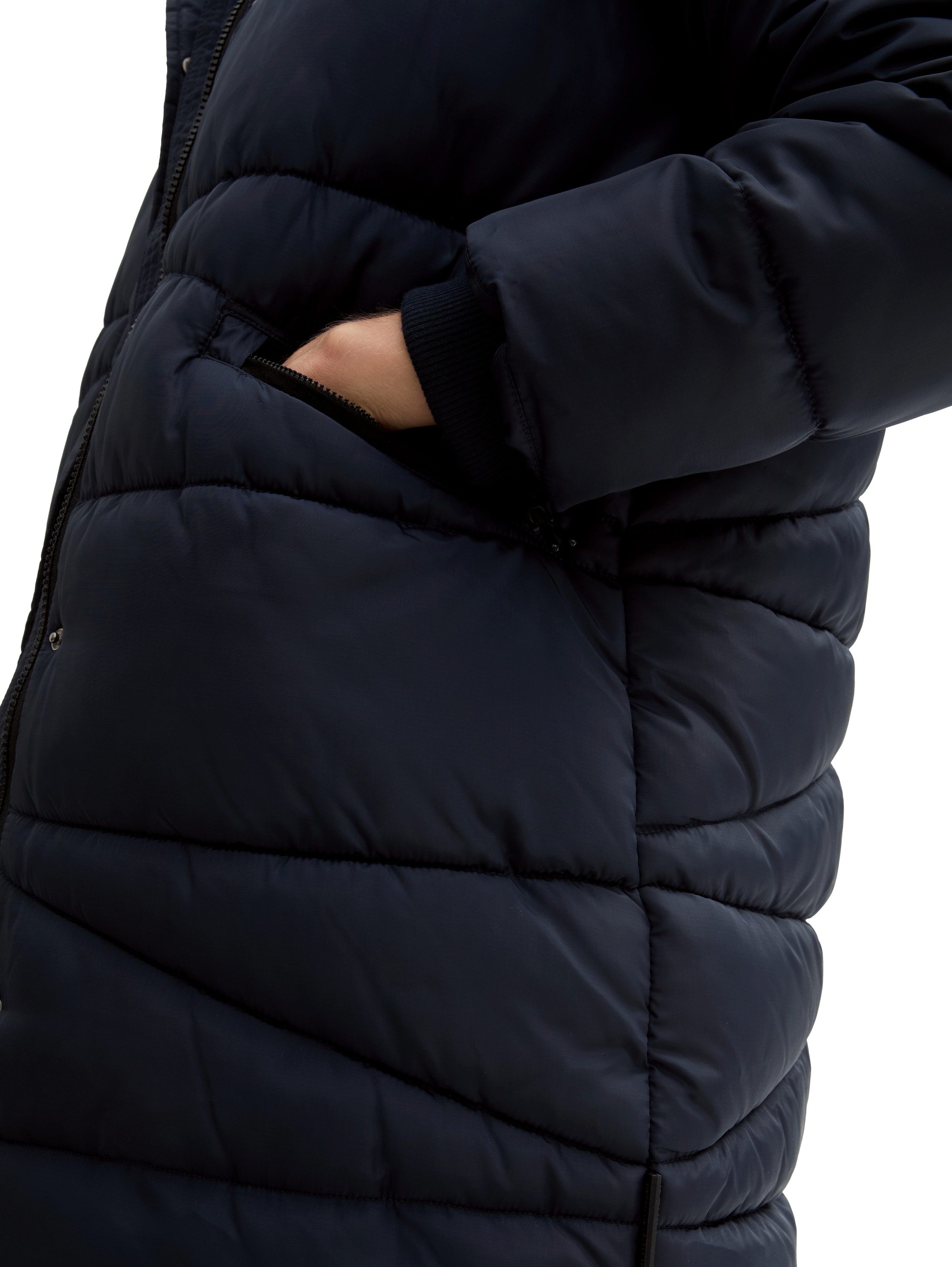 Tom Tailor Denim Gewatteerde jas met een capuchon