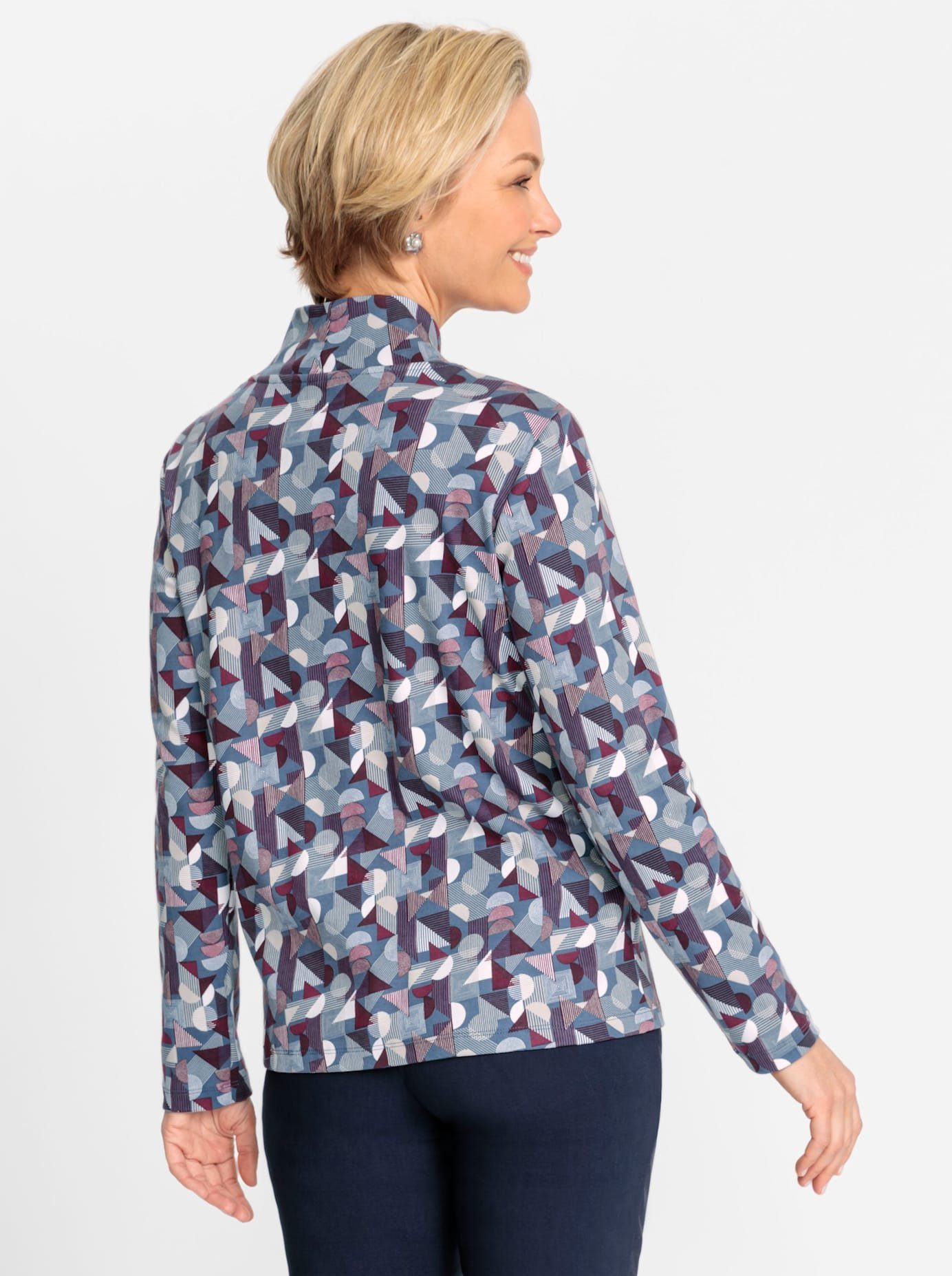 Classic Shirt met V-hals Shirt (1-delig)