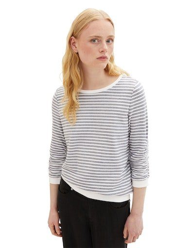 Tom Tailor Denim Sweatshirt met gestructureerde strepen