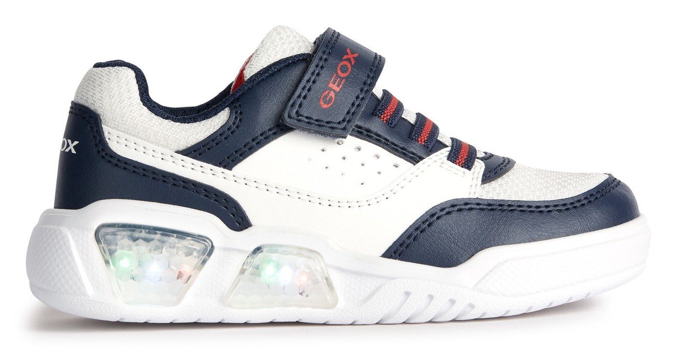 Geox Sneakers Knipperschoen J ILLUMINUS BOY met verwisselbare voetbed, vrijetijdsschoen, lage schoen, veterschoen