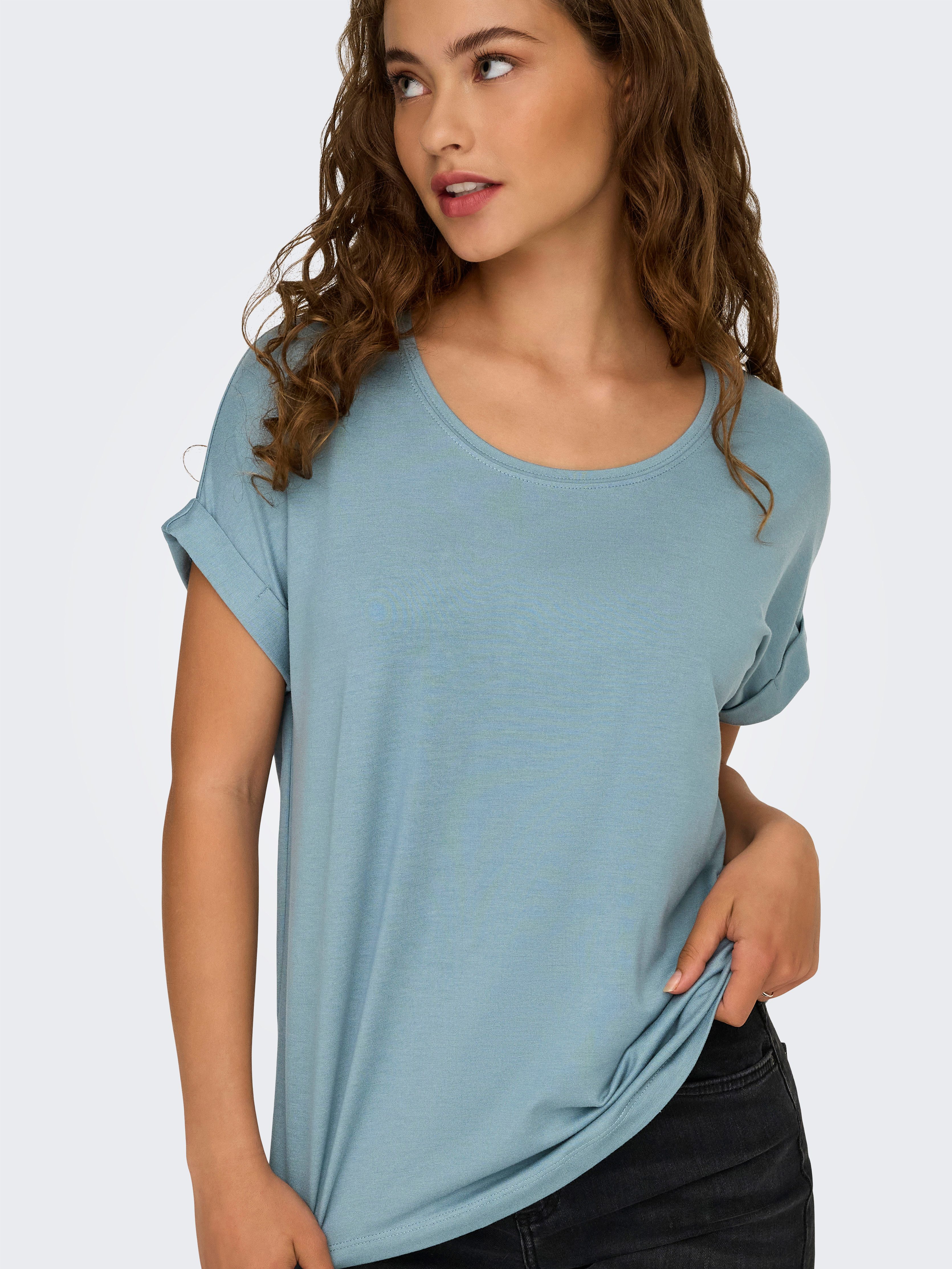 Only T-shirt ONLMOSTER – Shirt met korte mouwen en omslag en klassieke look